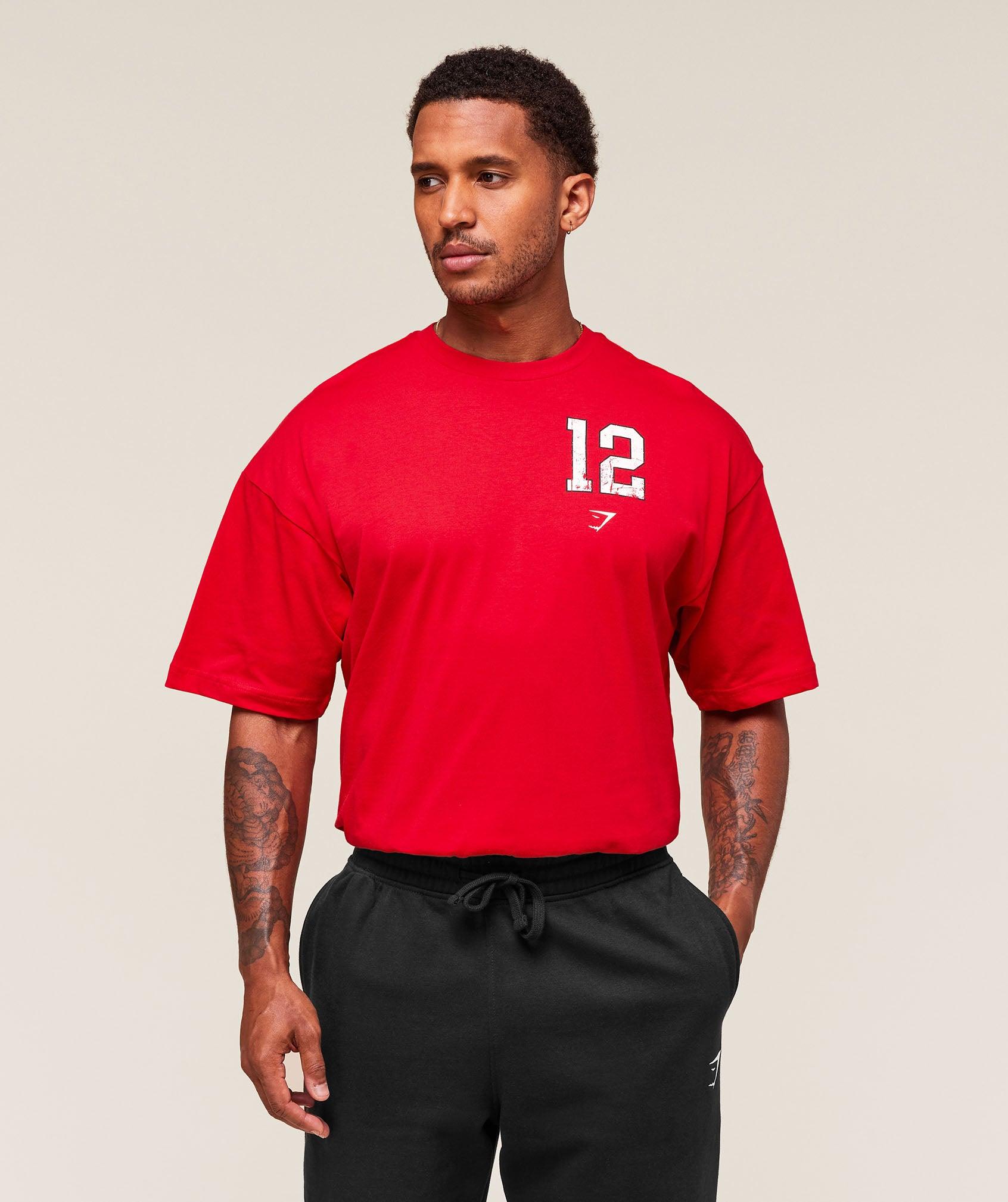 Gymshark Campus T-Shirt - Athletic Red Male Product Image