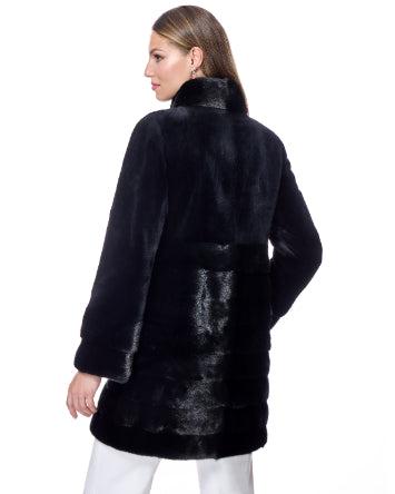 Sheared & Long Hair Mink Coat Product Image