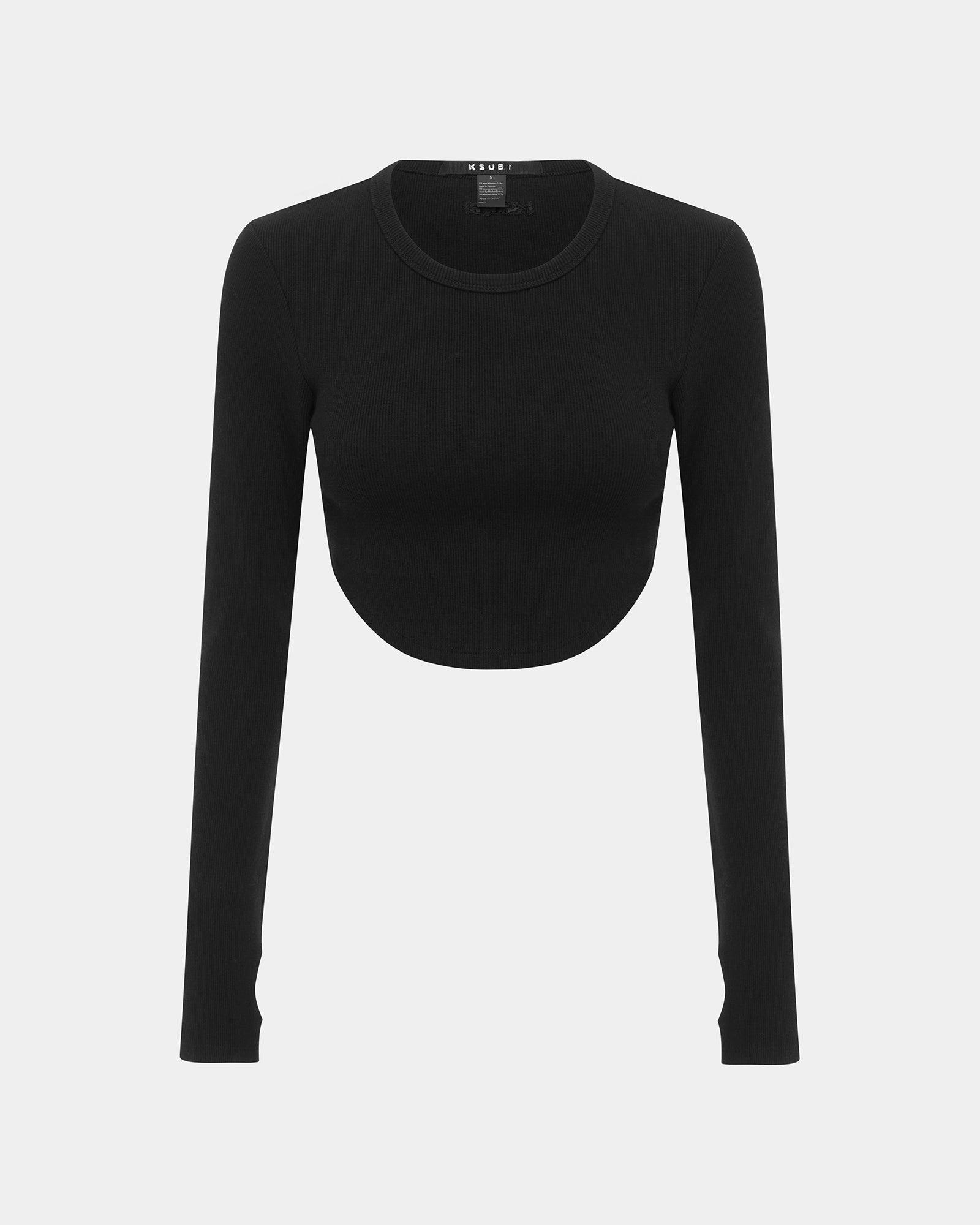SYNDICATE CROP LS TEE BLACK Female Product Image