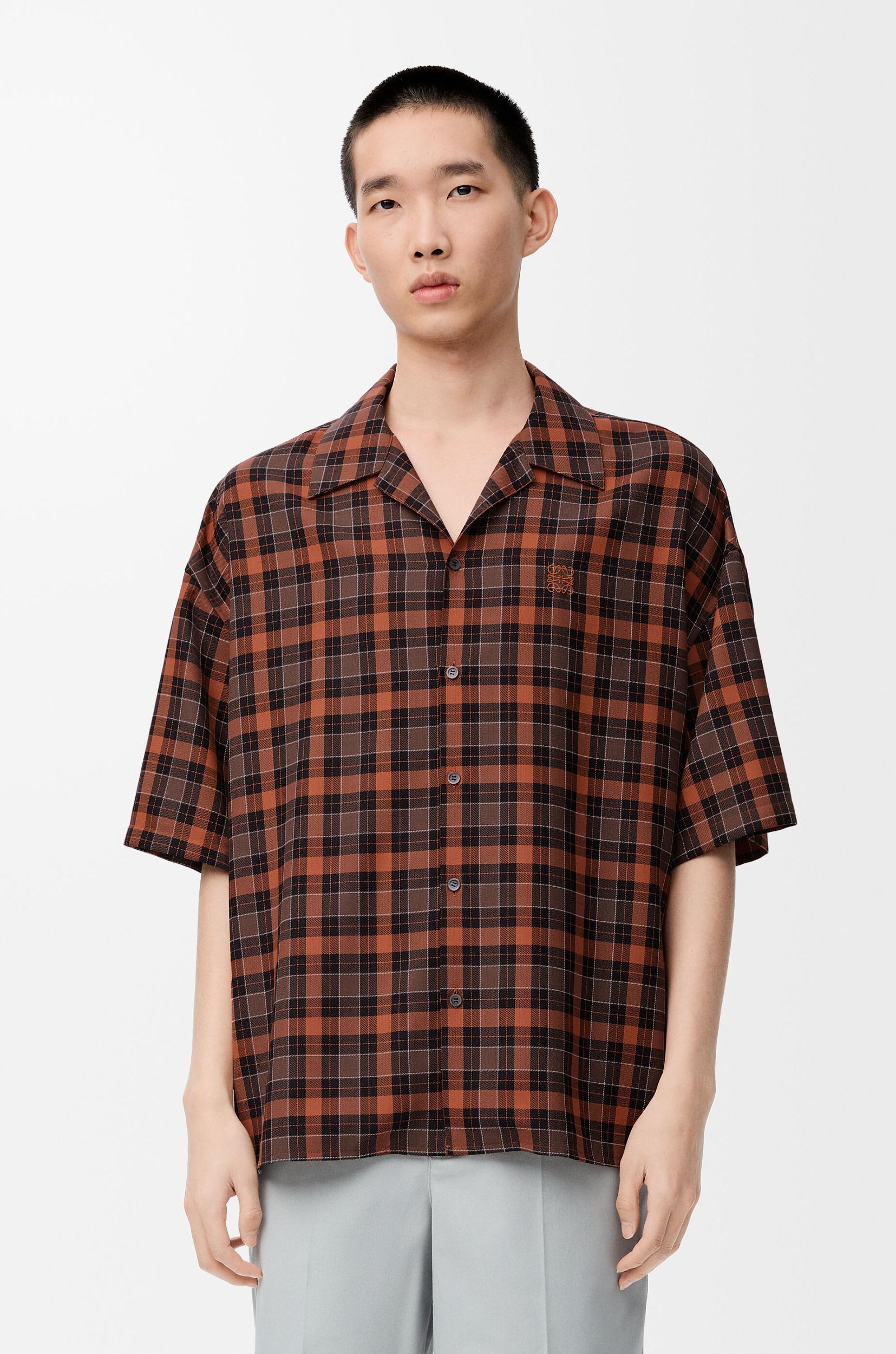 Short sleeve shirt in wool blend Product Image