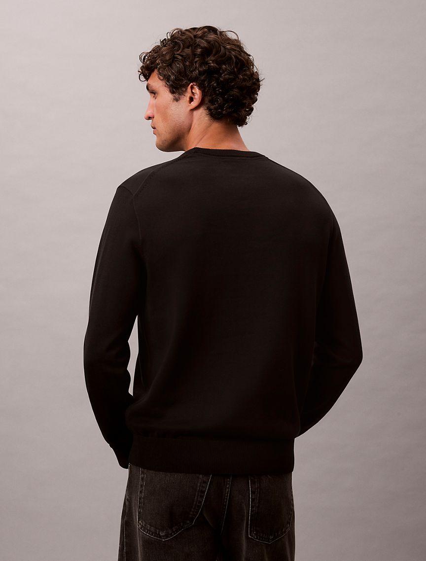 Smooth Cotton Monogram Sweater Product Image