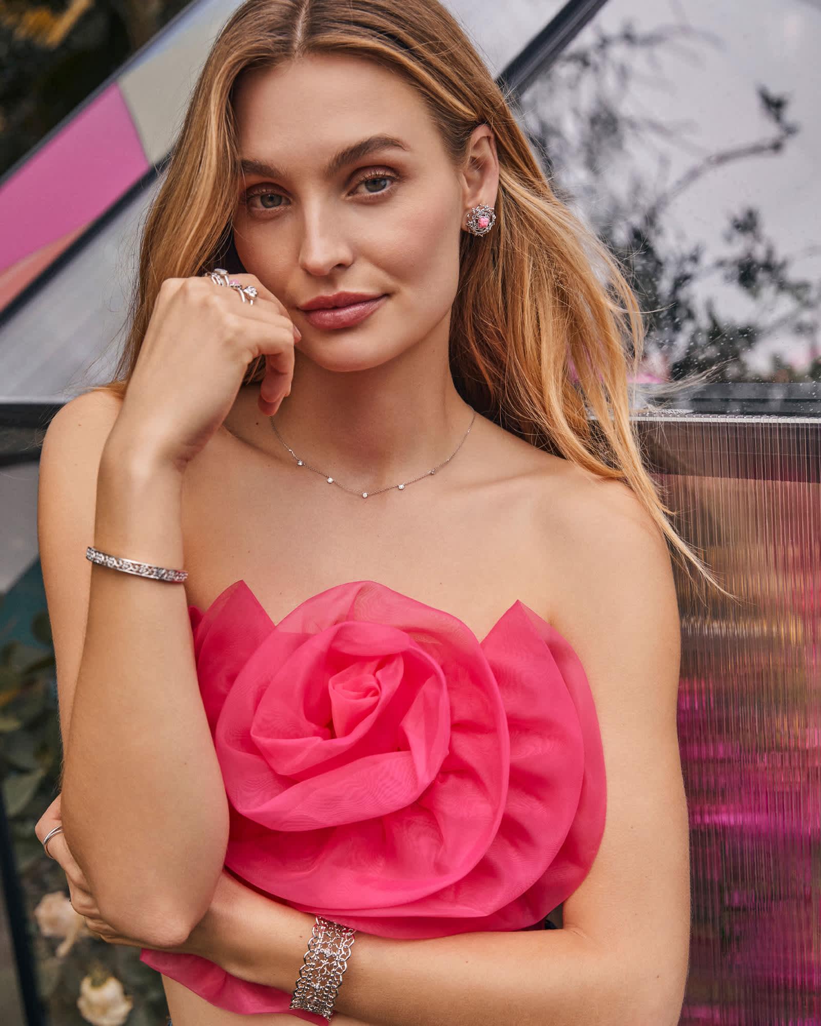 Krista Lace Silver Cuff Bracelet Product Image