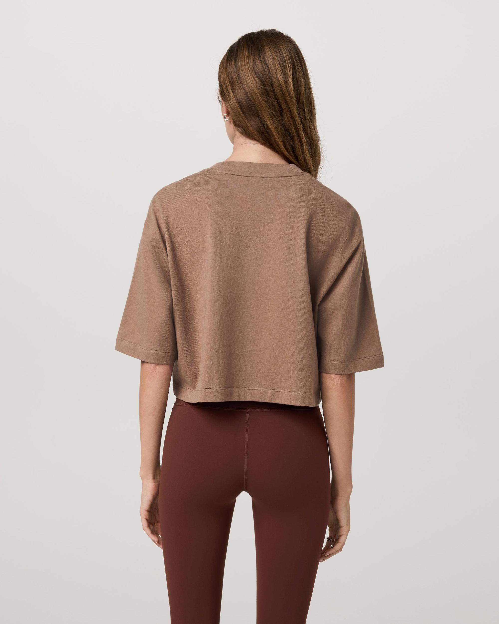 Short Sleeve Heavyweight Crop Cotton Tee Product Image