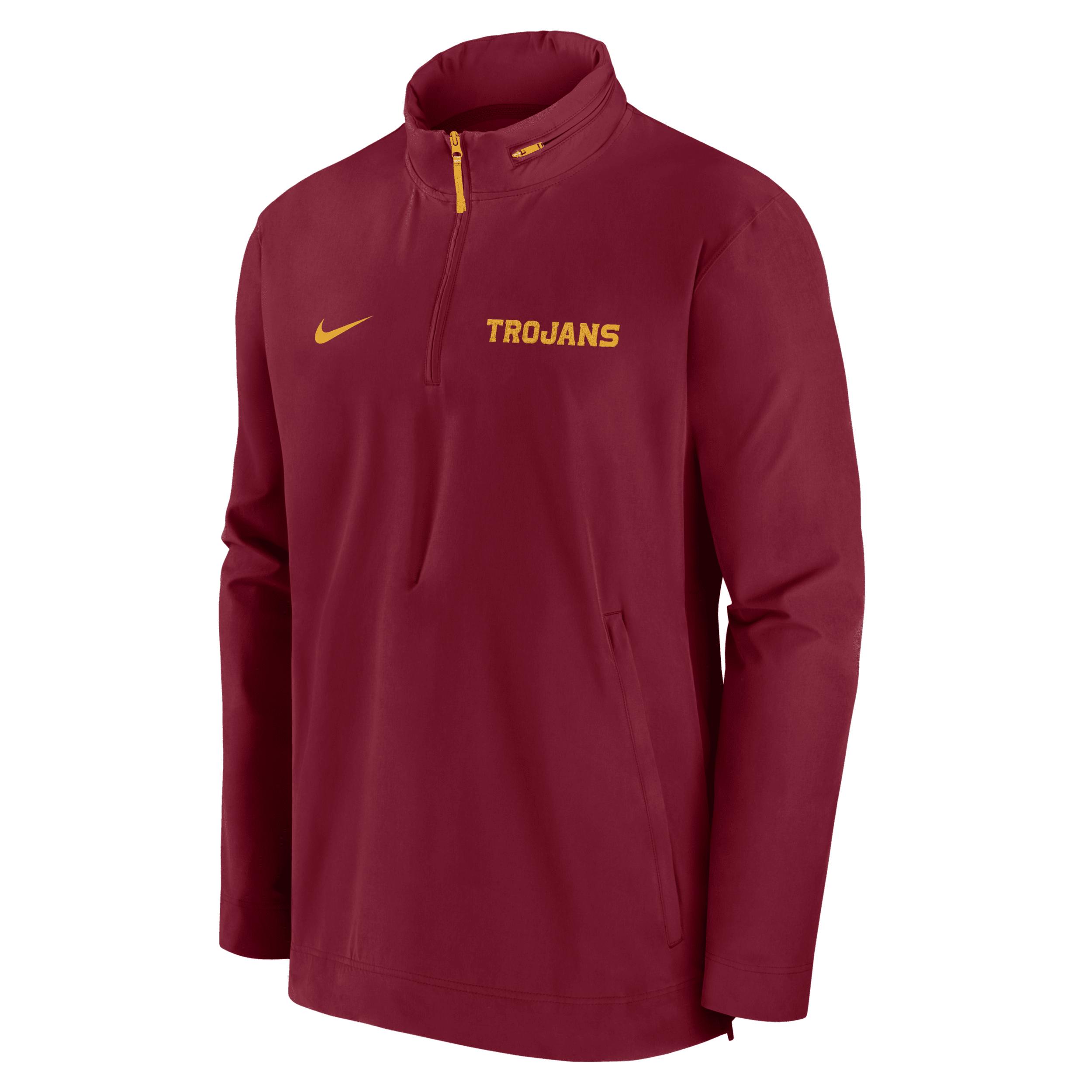 USC Trojans Sideline Coach Nike Mens College 1/2-Zip Hooded Jacket | 02F008DBSCJ-MT3 Product Image