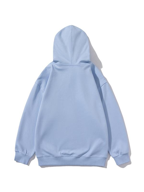 Men’s Solid Color Comfort Cotton Drawstring Oversized Hoodie Product Image
