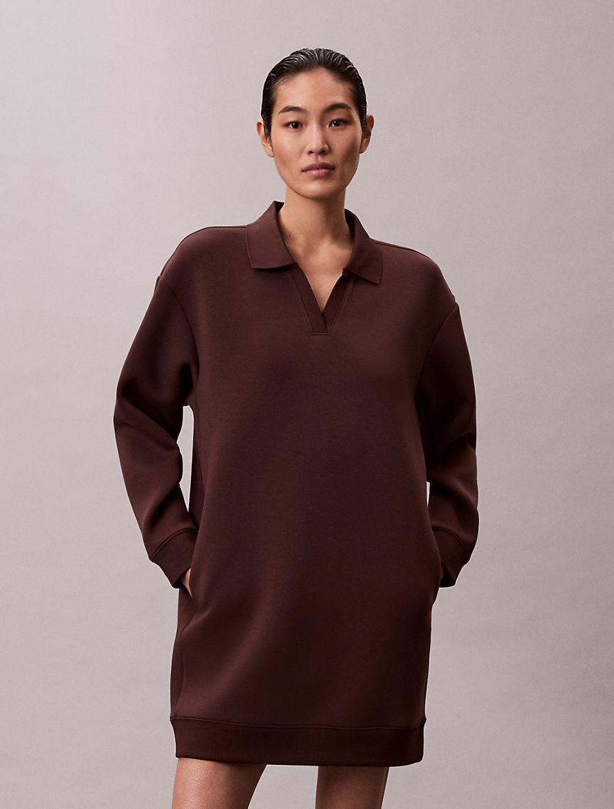 Smooth Mini Polo Sweatshirt Dress Product Image