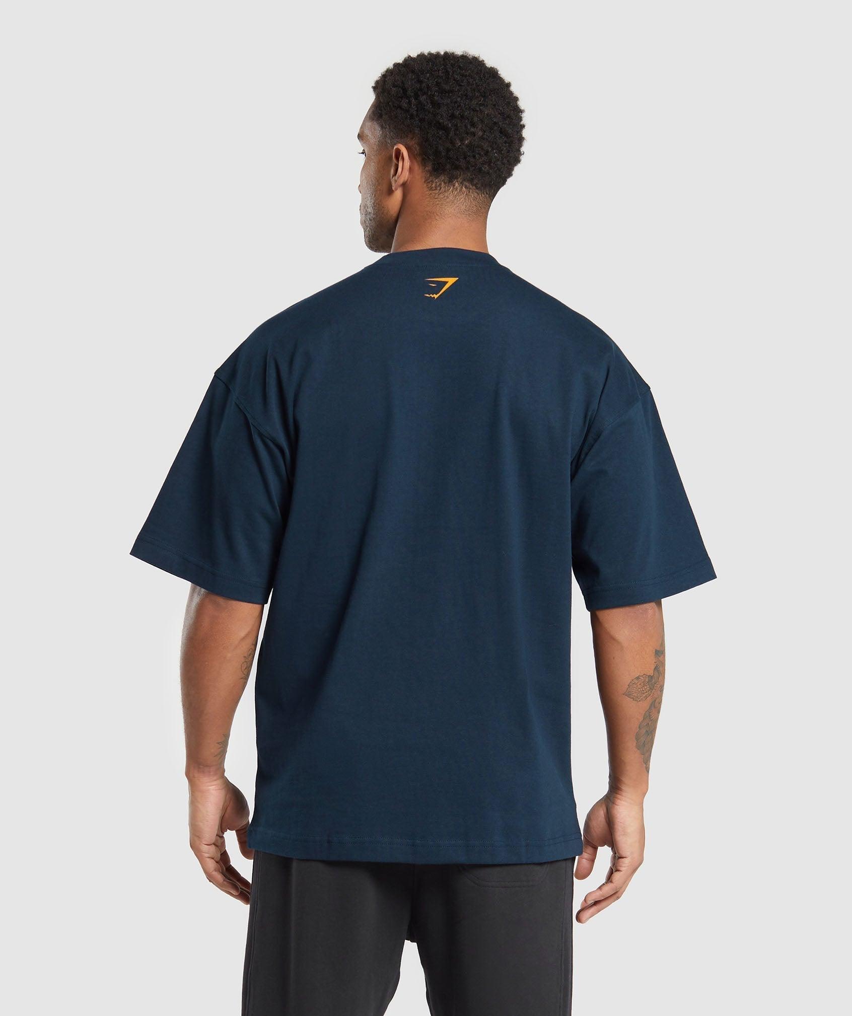 Gymshark Collegiate T-Shirt - Navy Male Product Image