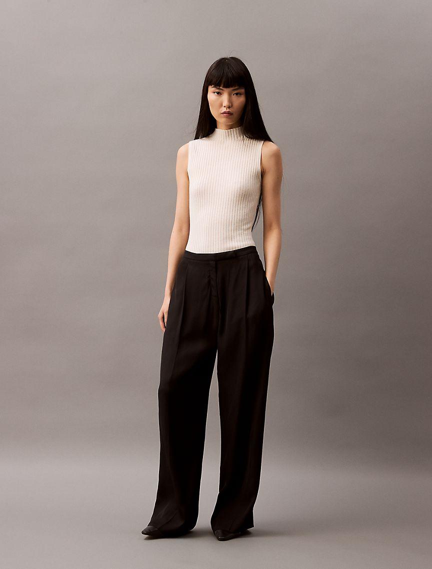 Silk Cashmere Mock Neck Tank Top Product Image