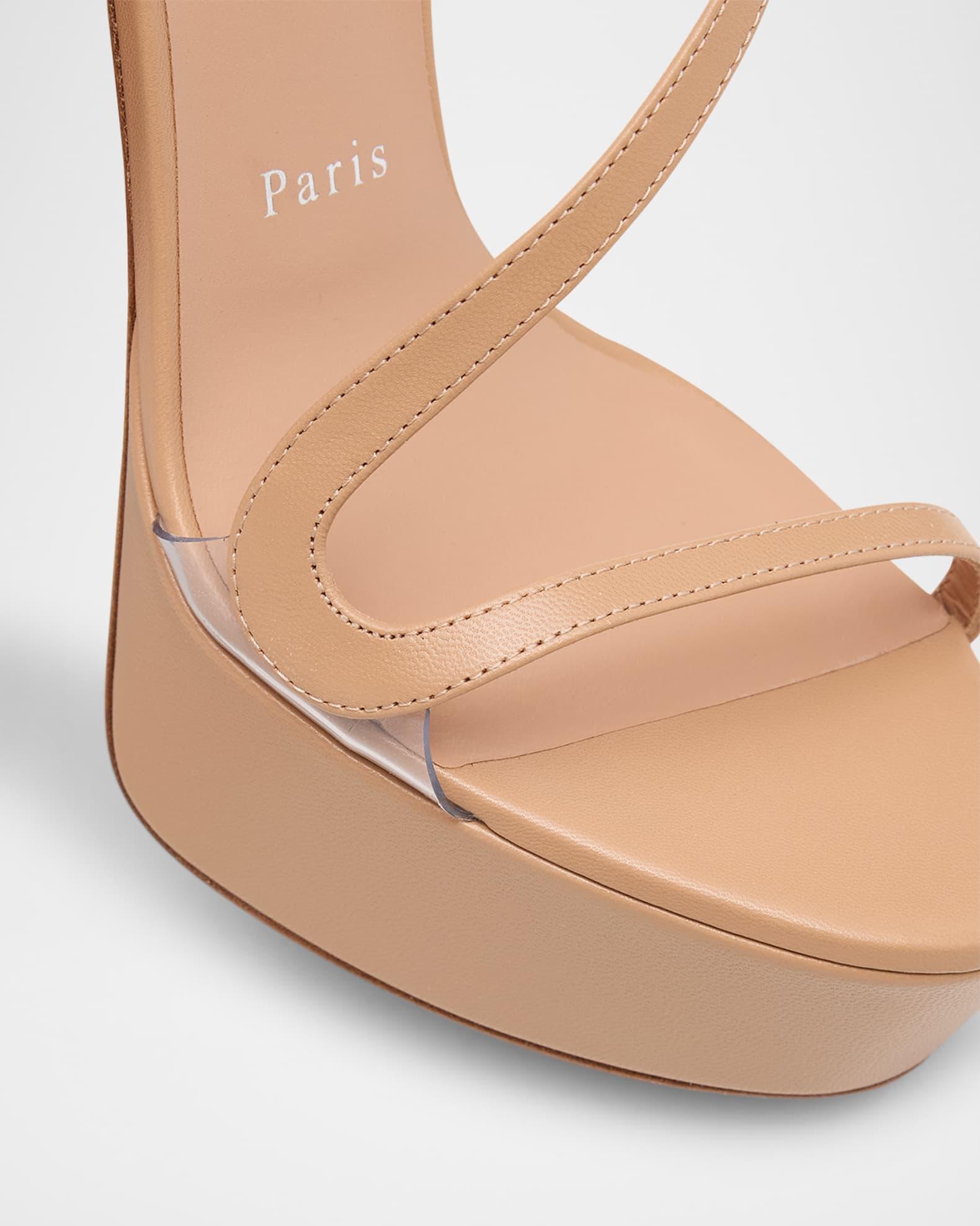 Rosalie Red Sole Platform Slingback Sandals Product Image