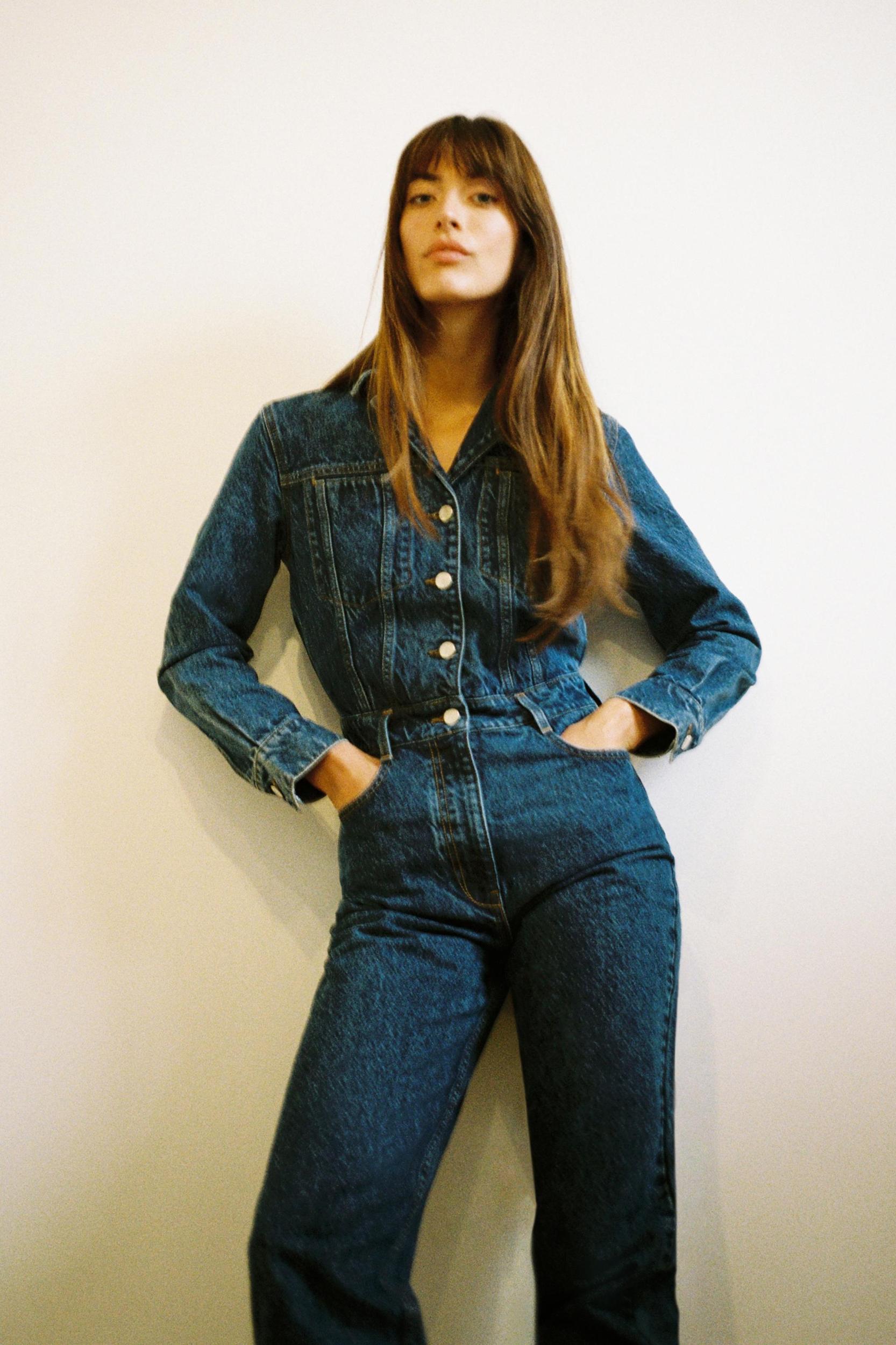 Z1975 LONG DENIM JUMPSUIT Product Image