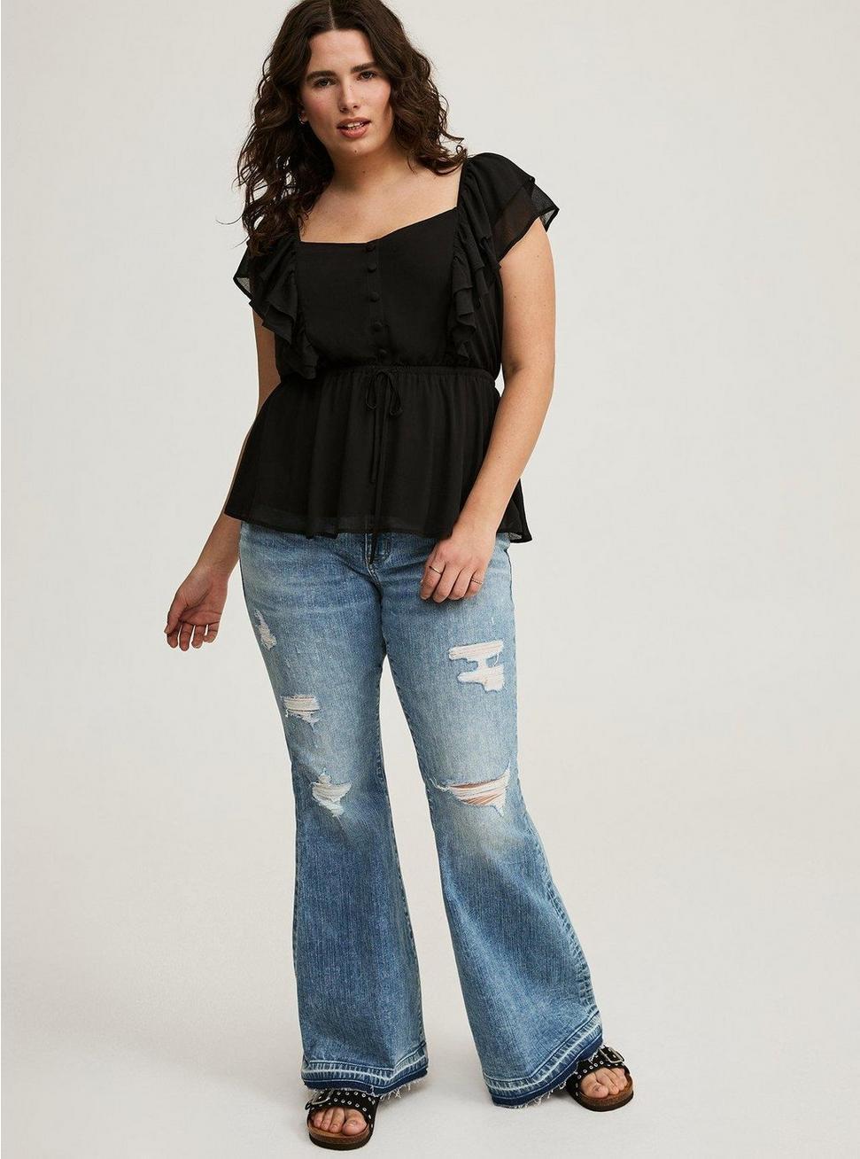 Ruffle Cinched Blouse Product Image