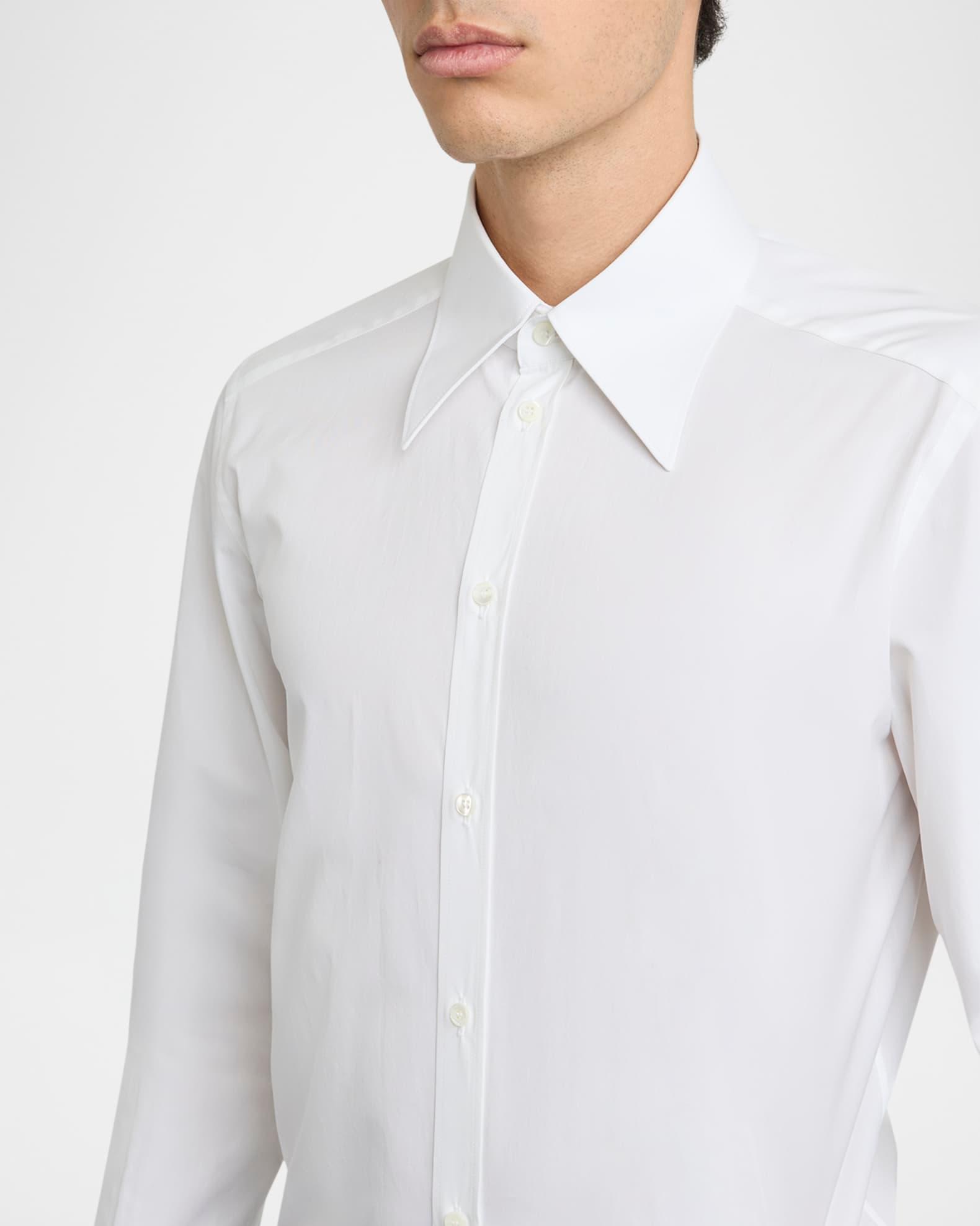 Men's Cotton Point-Collar Sport Shirt Product Image