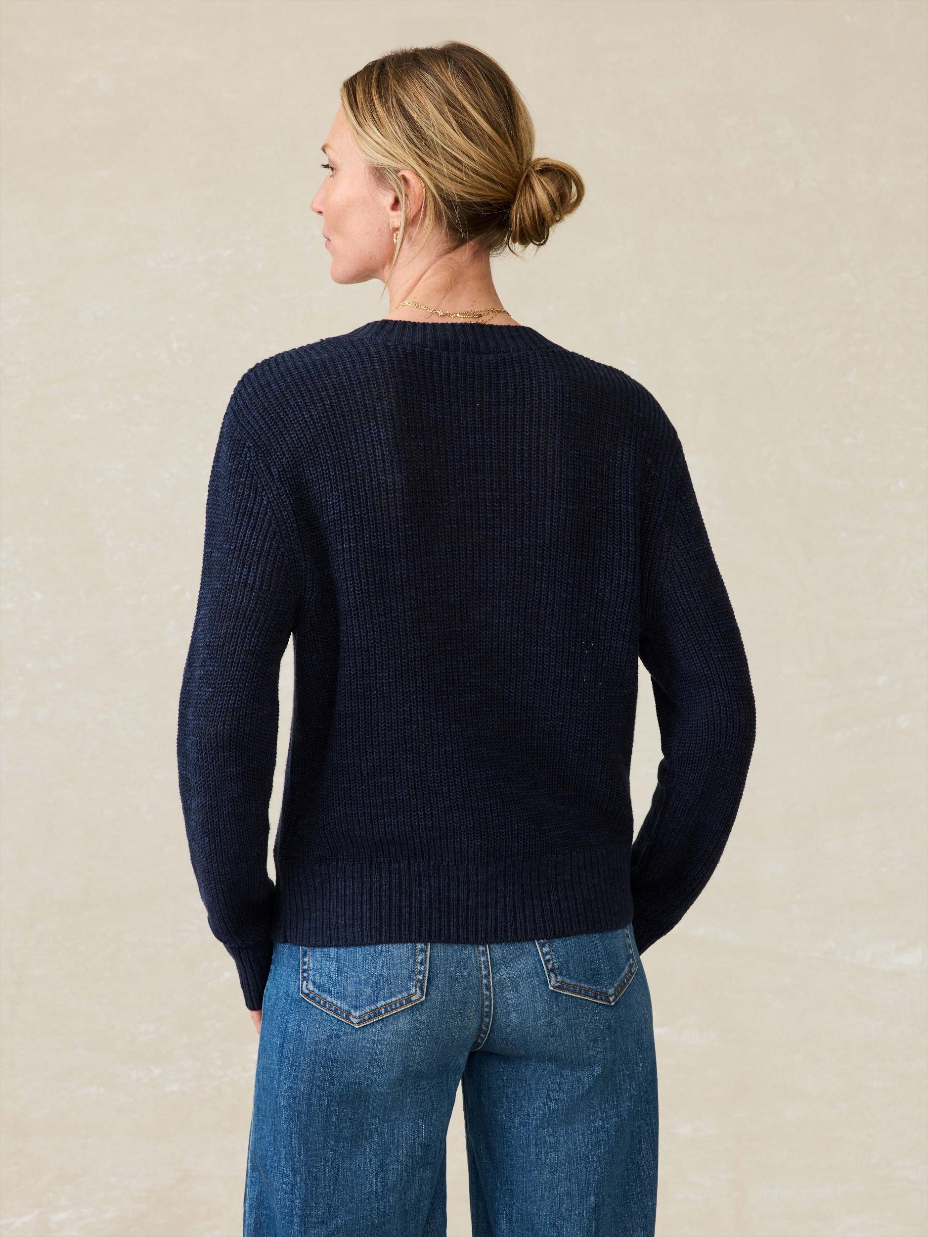 Miramar Linen Cardigan - Navy Blazer Female Product Image