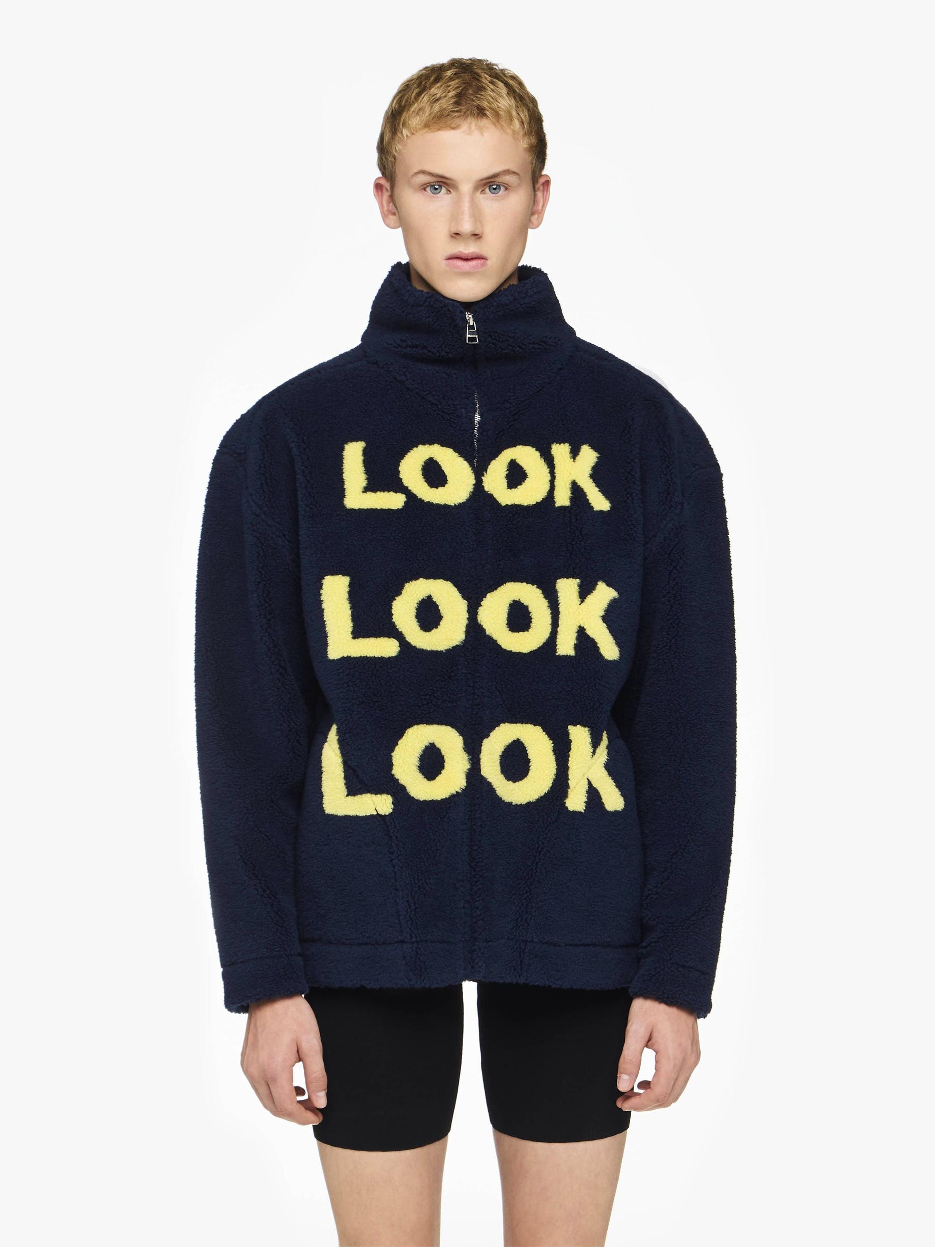 "LOOK LOOK LOOK" ZIP FRONT JACKET Product Image