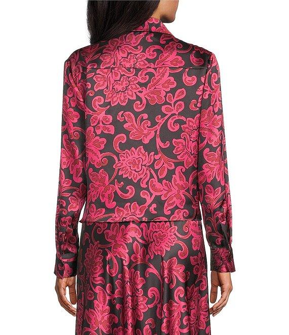 Preston & York Janet Printed Satin Coordinating A-Line Skirt Product Image