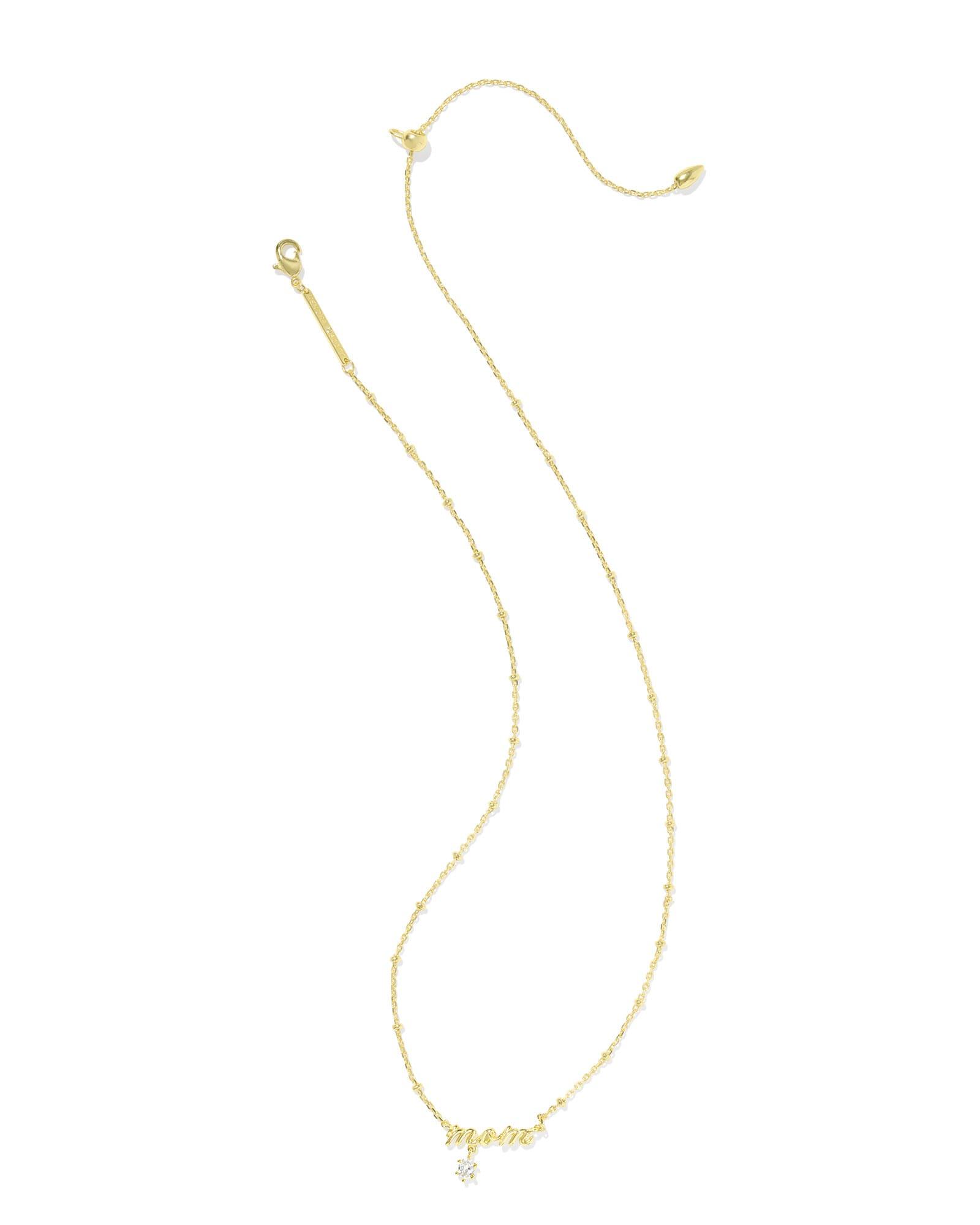 Mom Gold Crystal Short Pendant Necklace Product Image