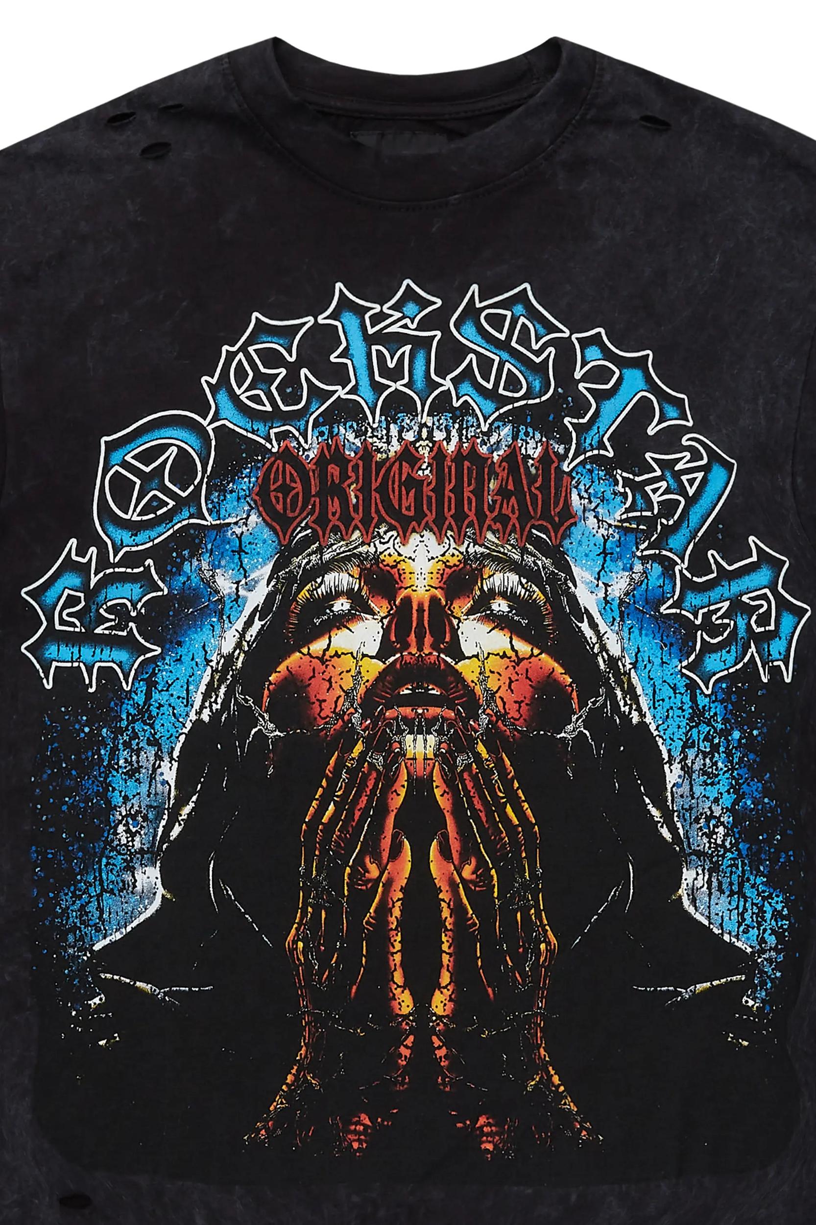 Rianne Vintage Black Oversized T-Shirt Female Product Image