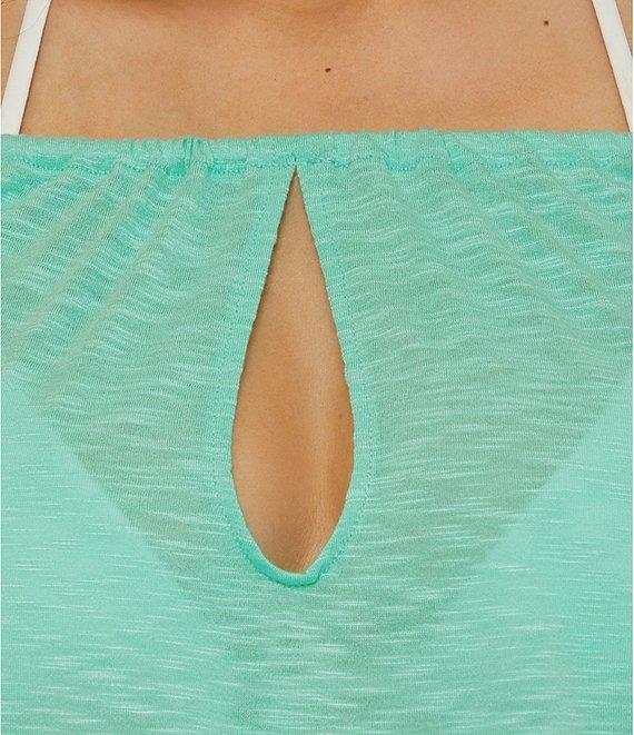 Becca By Rebecca Virtue Modern Edge Cassidy Ribbed Knit Off-The-Shoulder Romper Swim Cover-Up Product Image