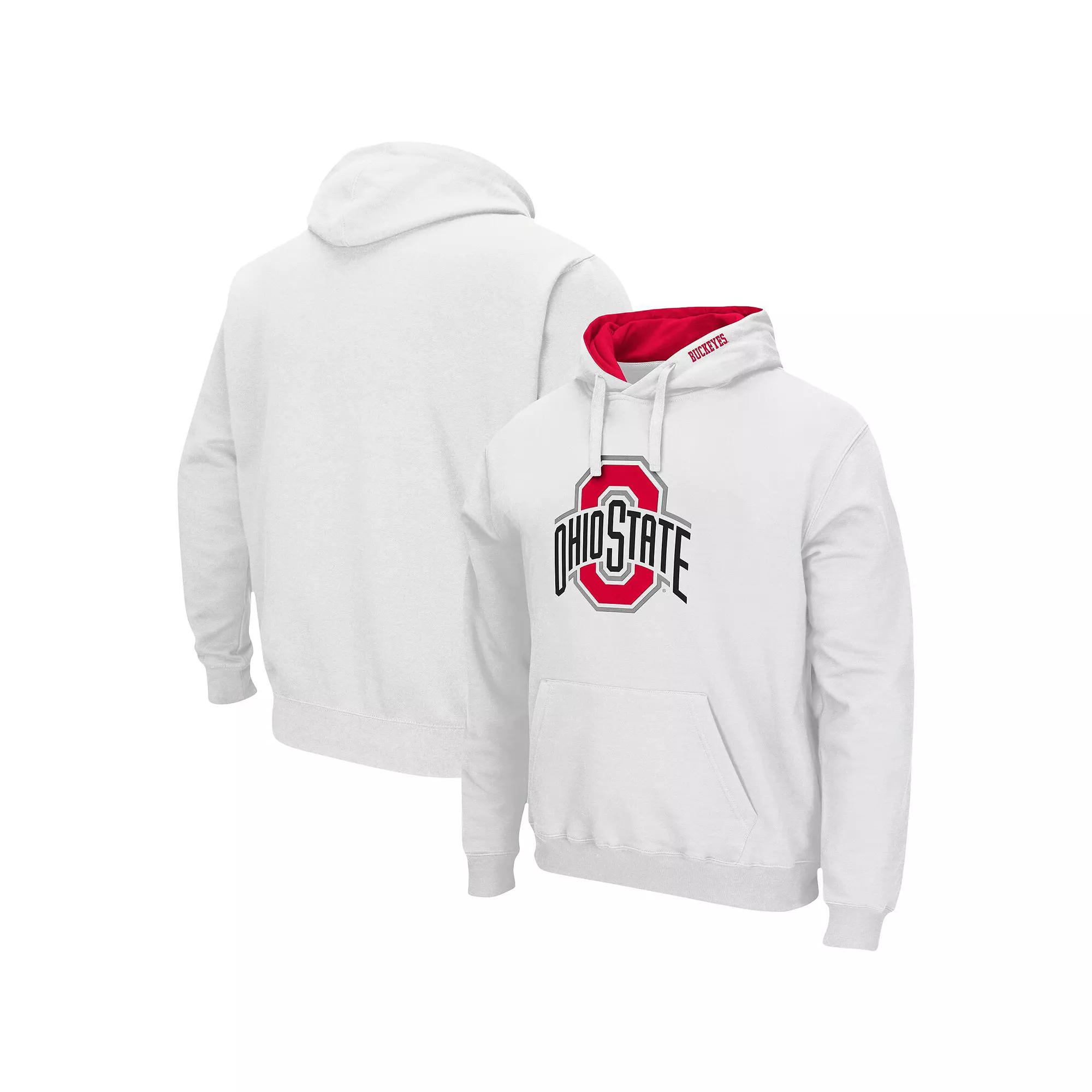 Men's Colosseum White Ohio State Buckeyes Arch & Logo 3.0 Pullover Hoodie,  Product Image