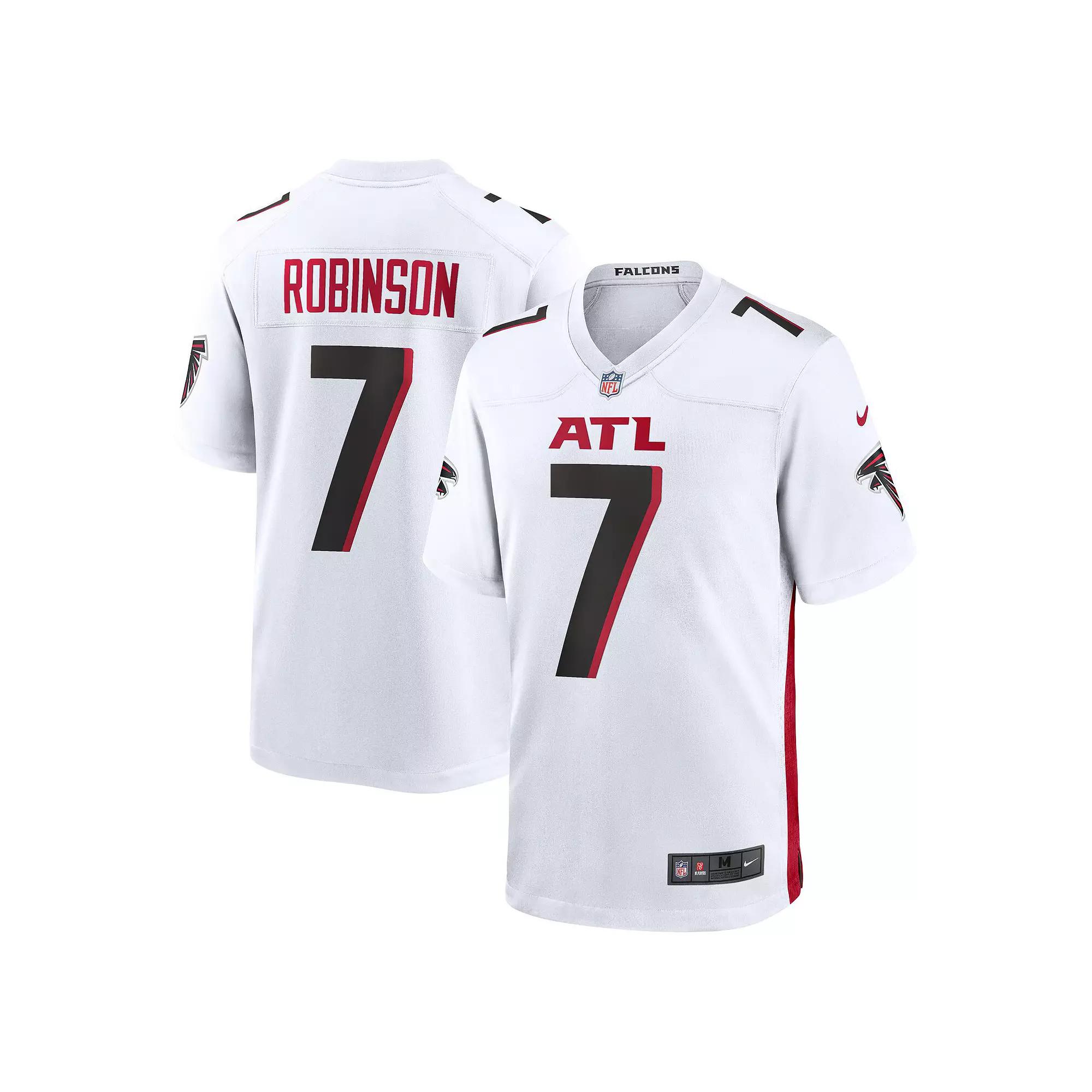 Men's Nike Bijan Robinson White Atlanta Falcons 2023 NFL Draft First Round Pick Game Jersey,  Product Image