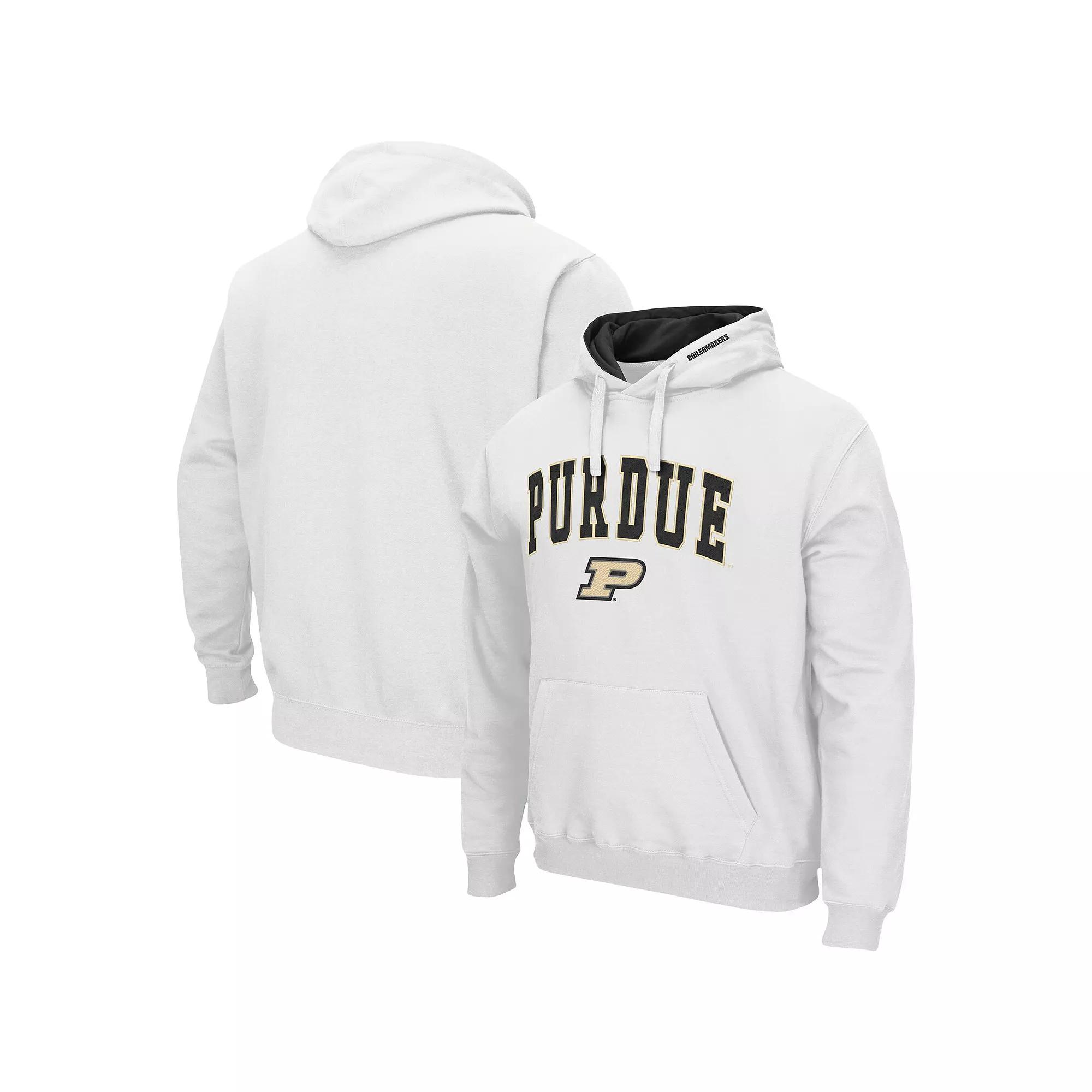 Men's Colosseum White Washington State Cougars Arch & Logo 3.0 Pullover Hoodie,  Product Image