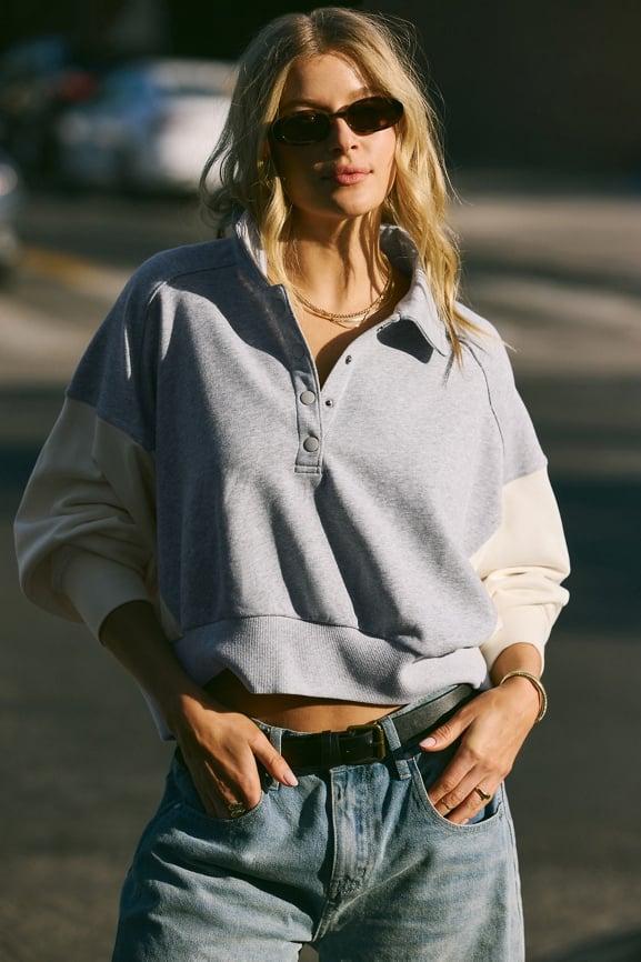 Year Round Terry Snap Front Sweatshirt Product Image