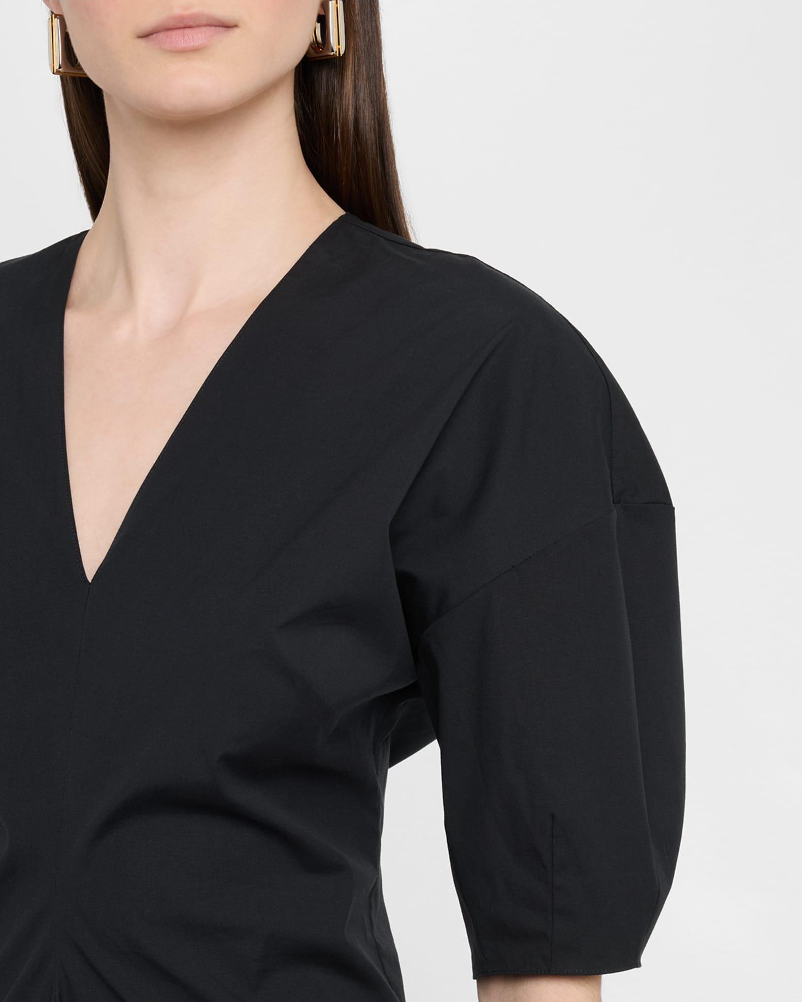 Torqued Short-Sleeve Midi Dress Product Image