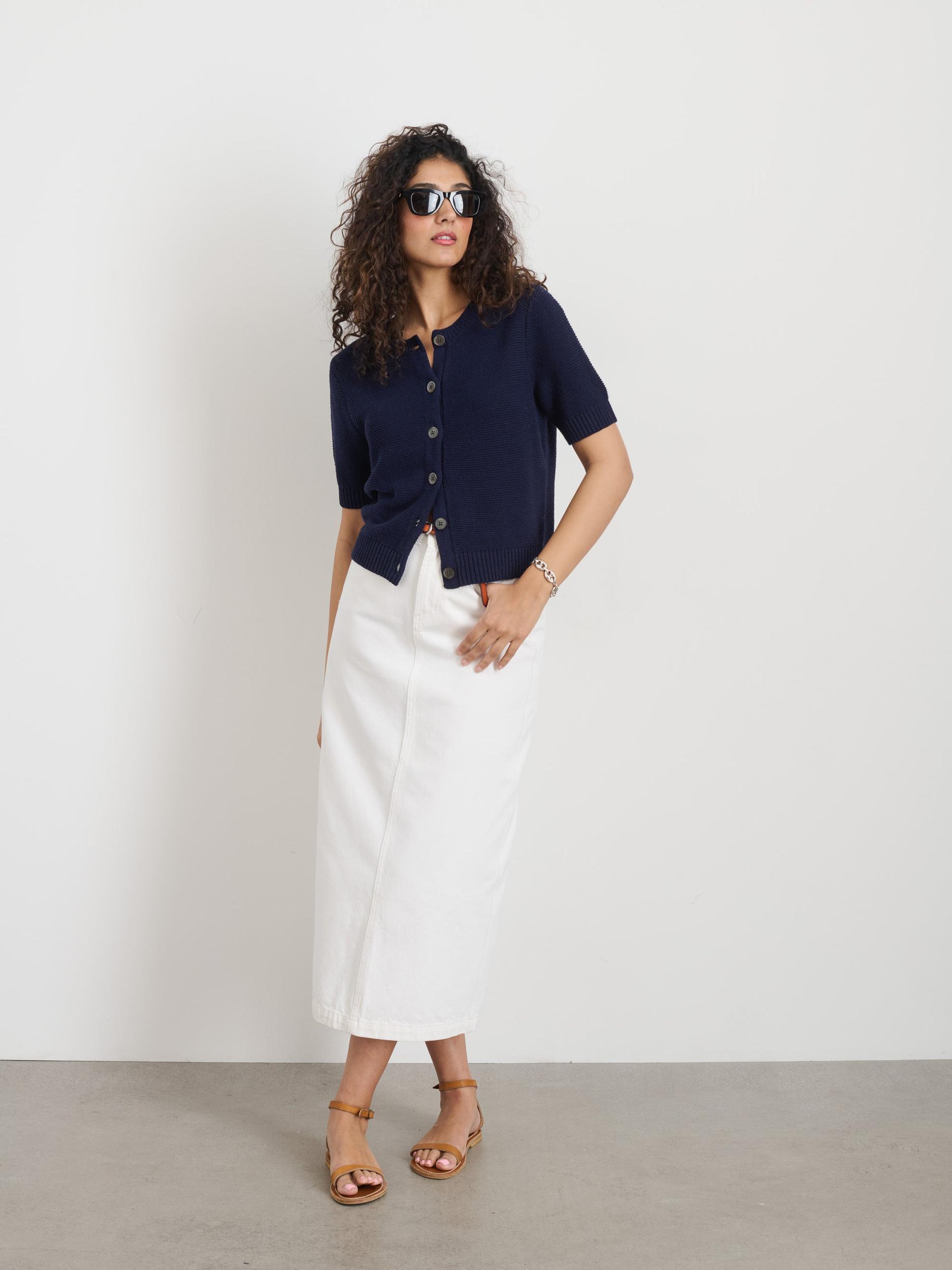 Elle Sweater In Cotton Linen Product Image