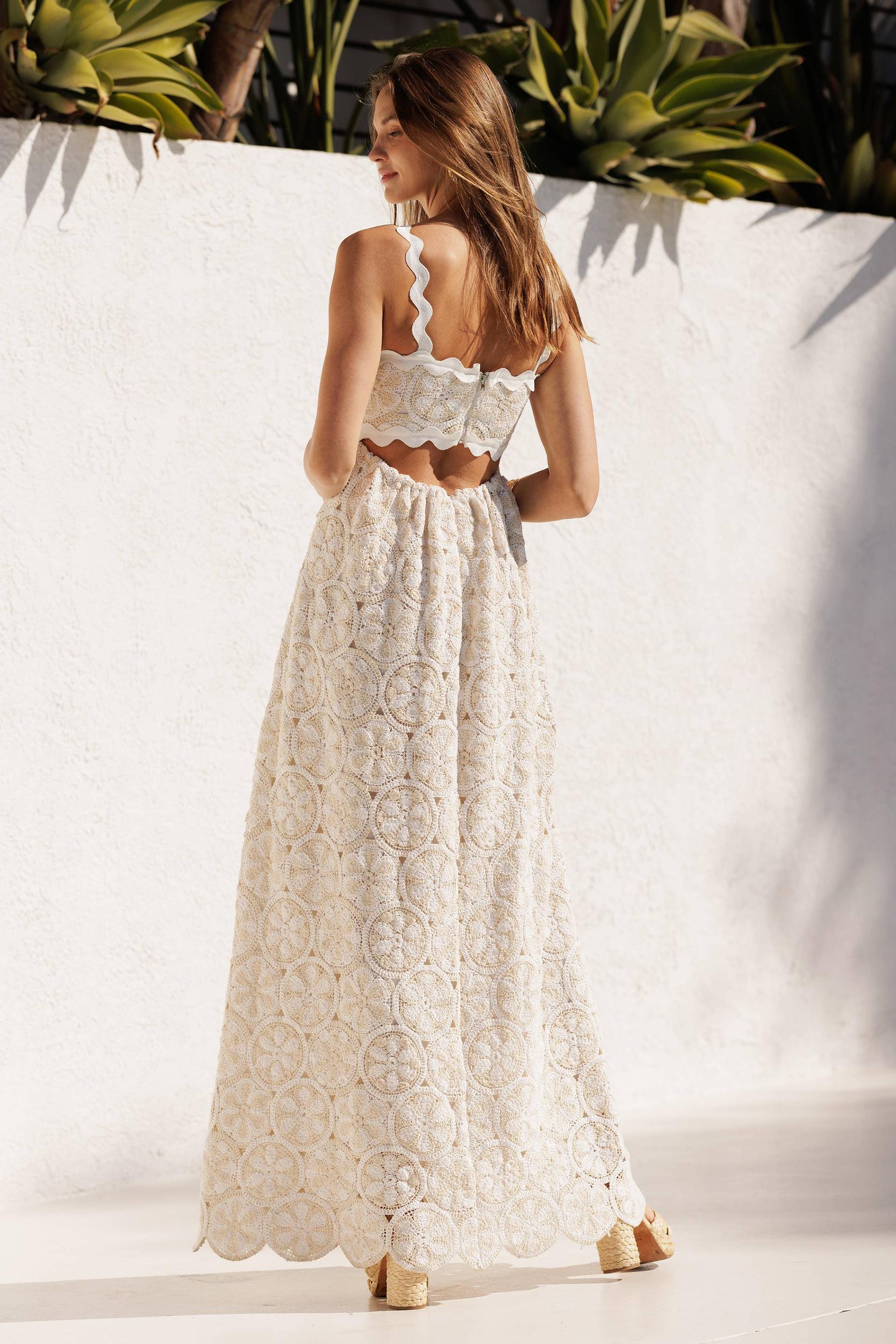 Scallop Tank Crochet Maxi Dress Product Image