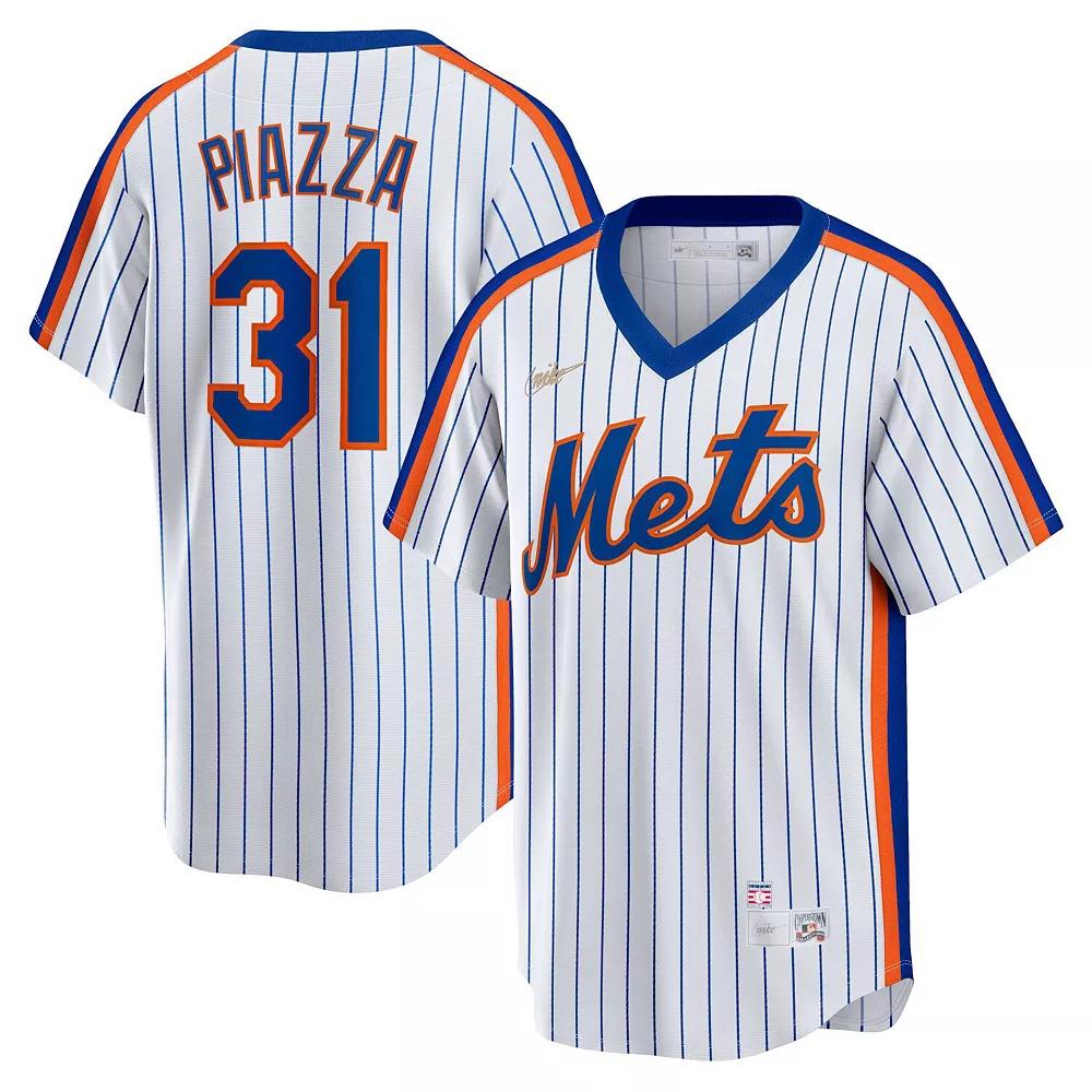 Men's Nike Mike Piazza White New York Mets Home Cooperstown Collection Player Jersey,  Product Image