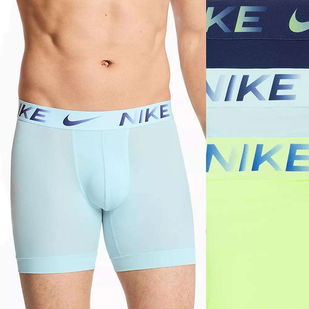 Men's Nike Dri-FIT Essential 3-pack Microfiber Boxer Briefs, Size: XXL, Creme De Mente Product Image