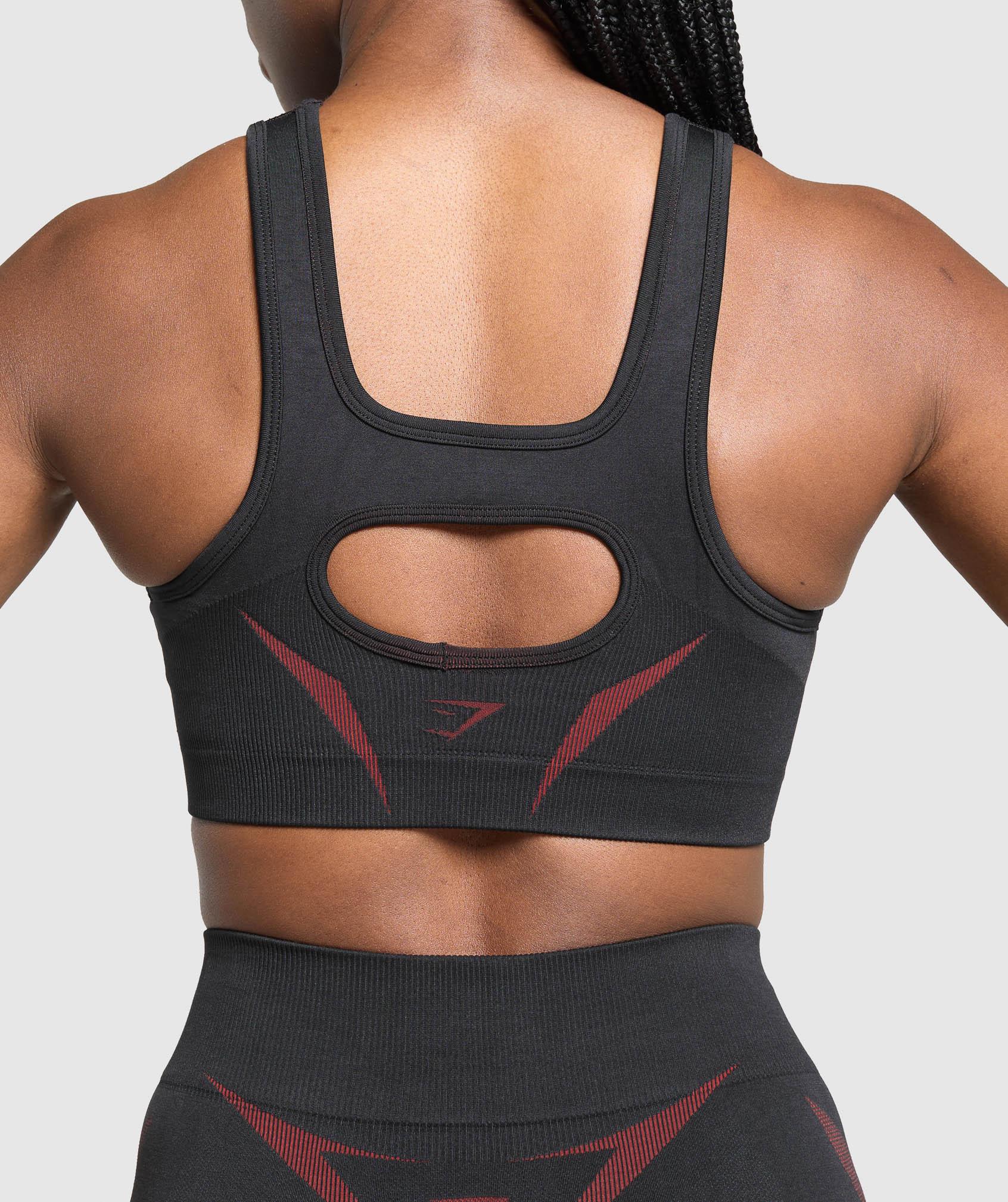 Gymshark Apex Lift Sports Bra - Black/Reps Red Female Product Image