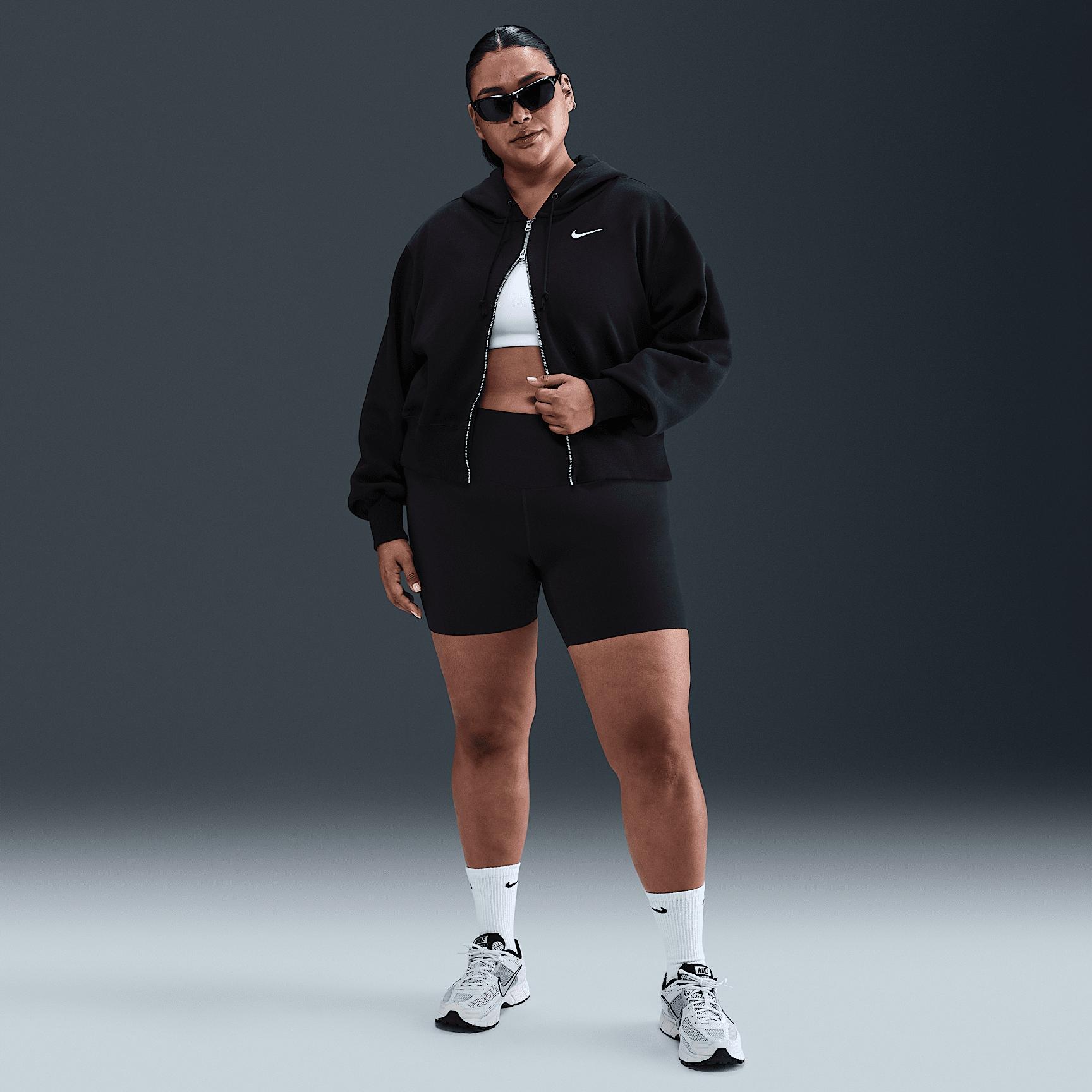 Nike Sportswear Phoenix Fleece Women's Loose Cropped Full-Zip Hoodie (Plus Size) Product Image