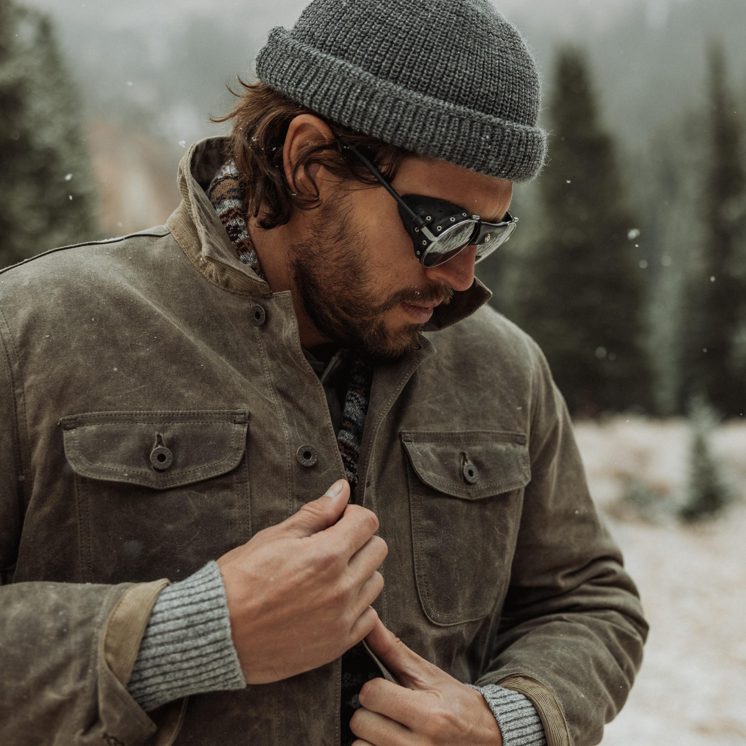 Flannel-Lined Quilted Waxed Rancher Jacket Product Image