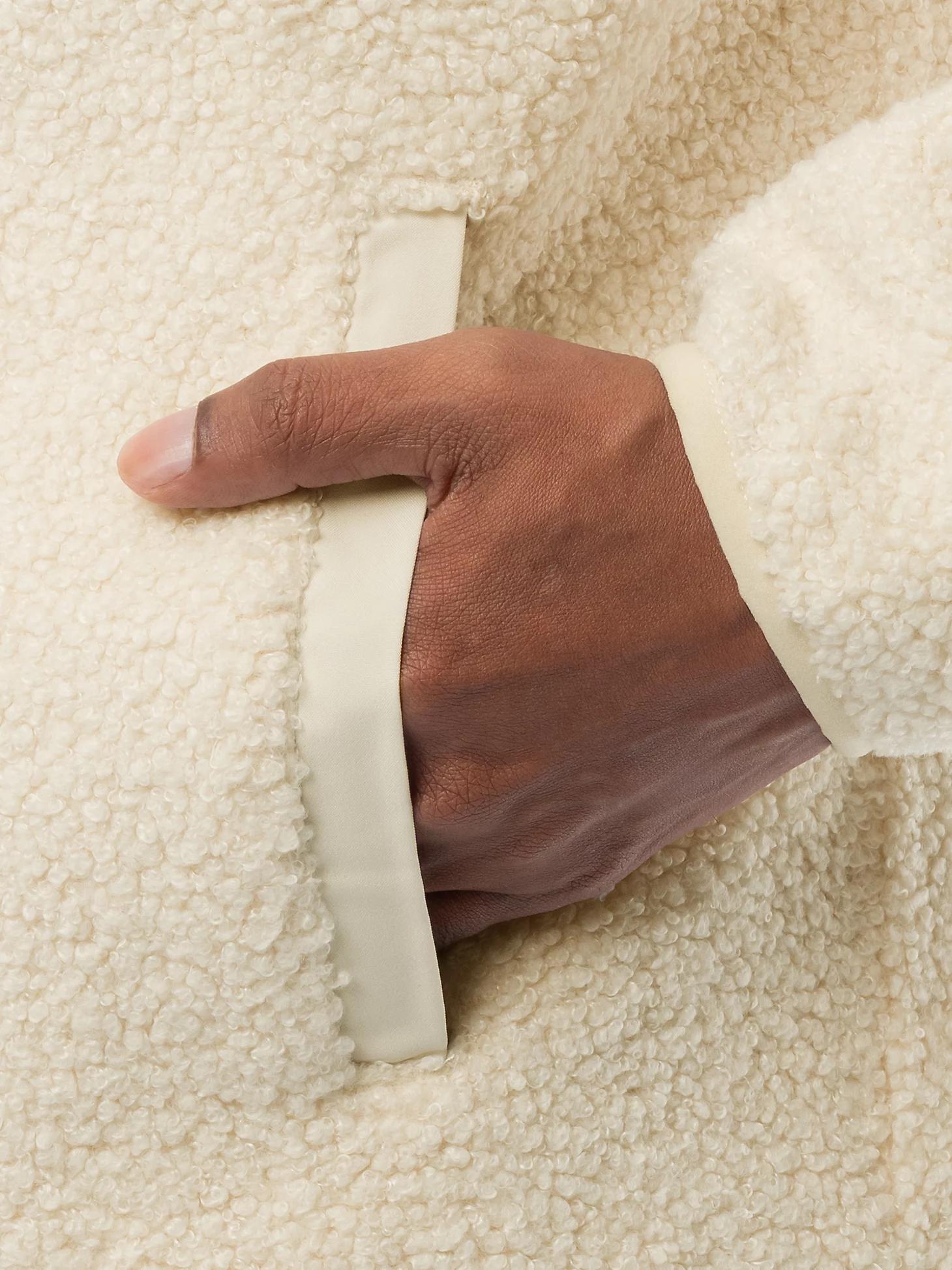 Men's Wrangler ATG™ Sherpa Zip Front Jacket in Bone Product Image