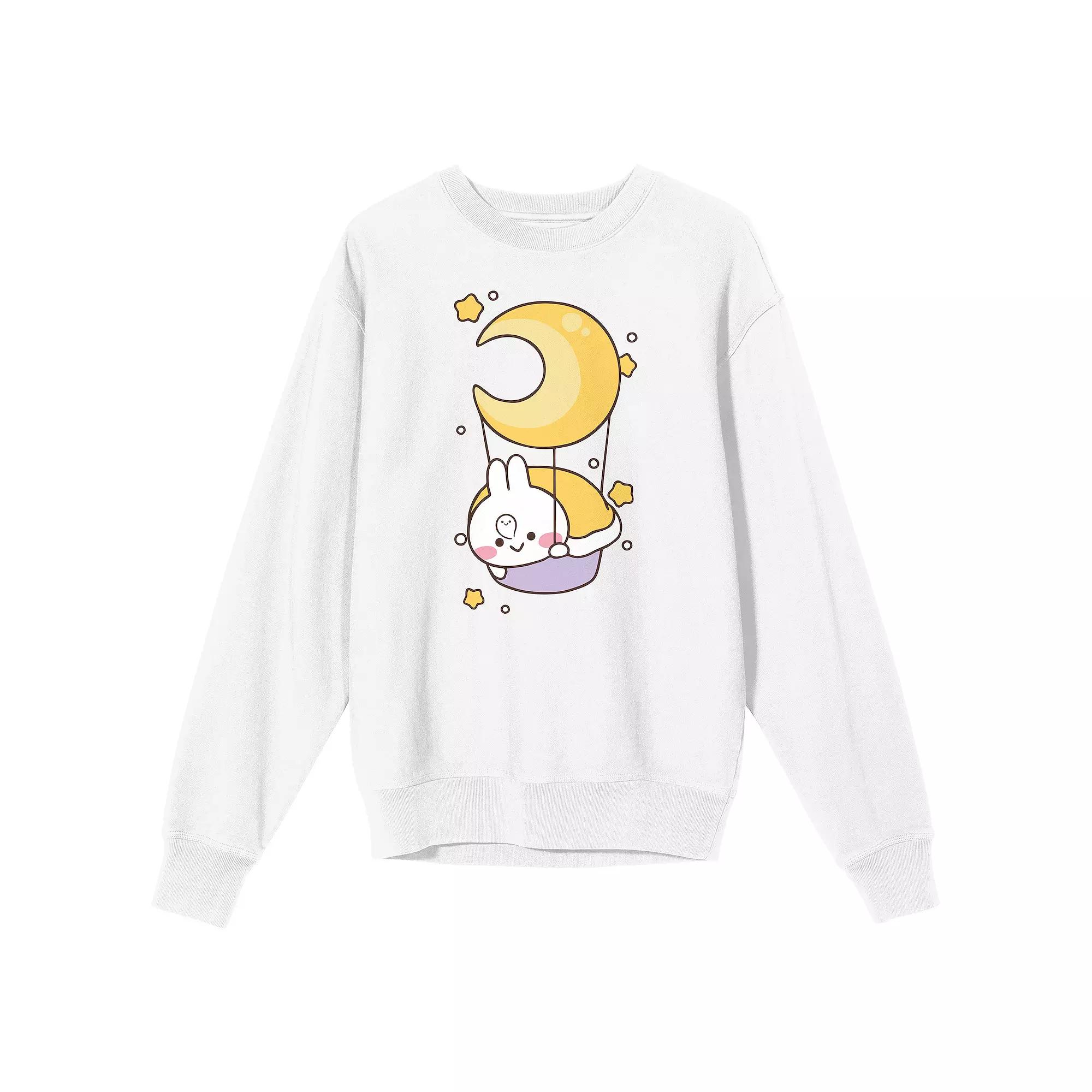 Men's Mimi & Neko Mimi on Hot Sweatshirt, Size: XL, White Product Image