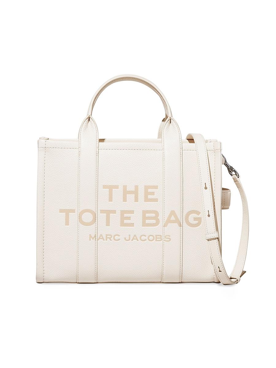 Womens The Leather Medium Tote Bag Product Image