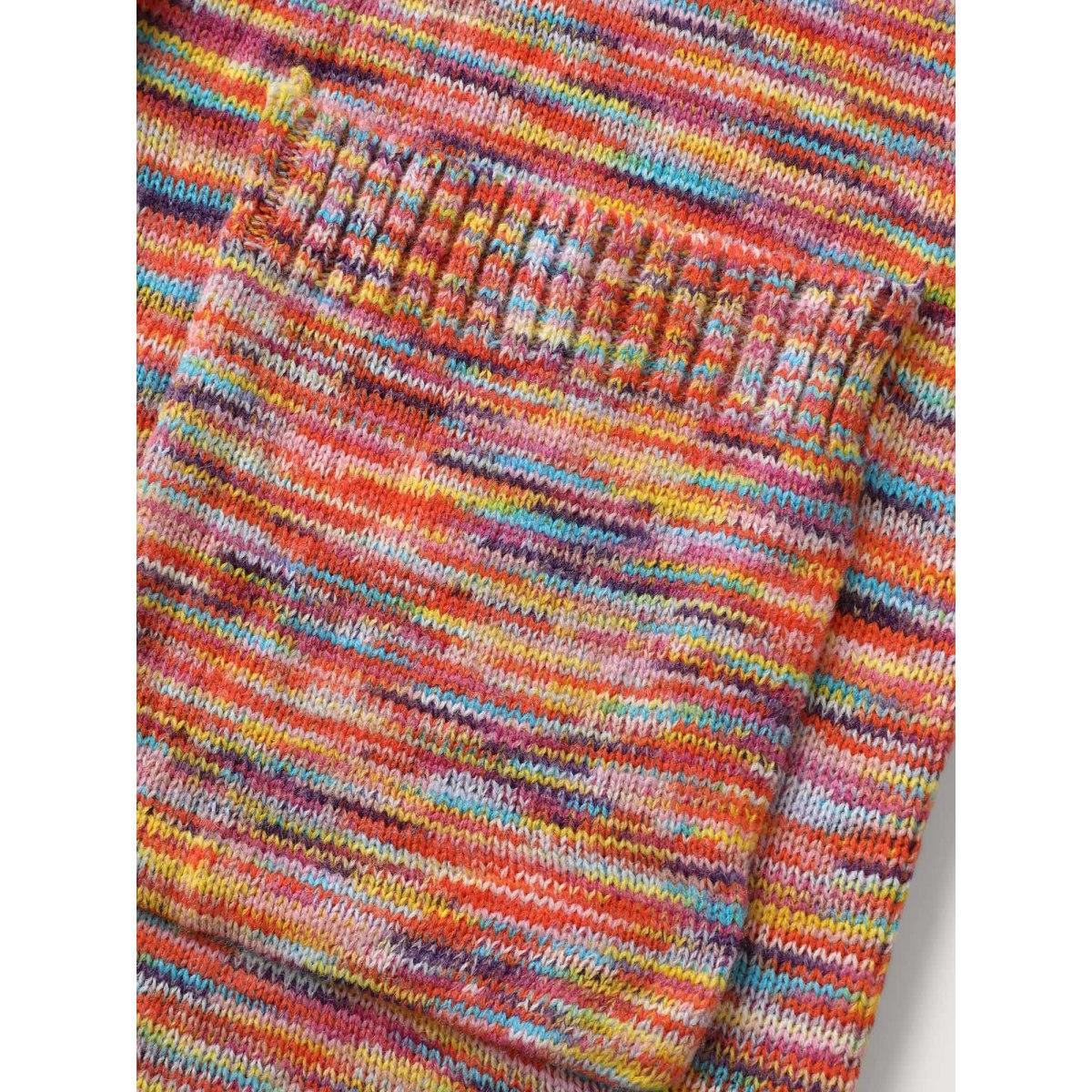 Plus Size Lapel Collar Pockets Heather Knit Cardigan Multicolor Women Playful Loose Long Sleeve Casual Cardigans BloomChic 18-20/2X Product Image