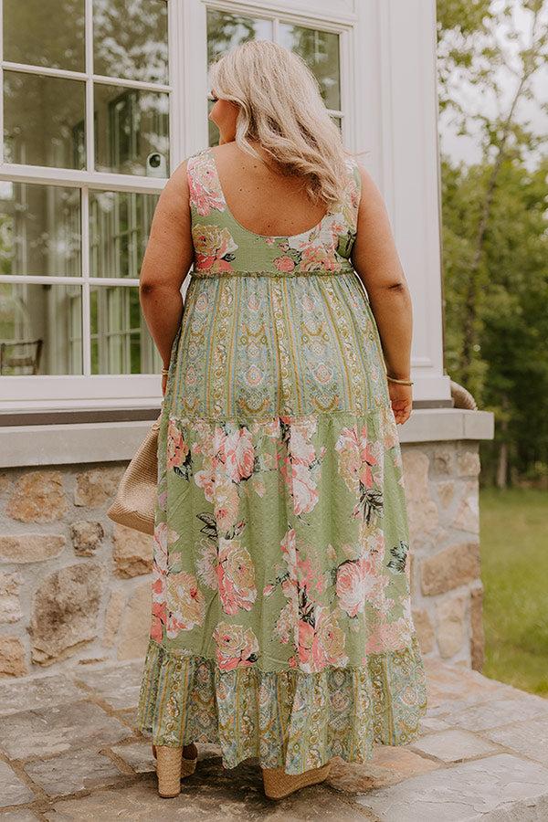 Petal Promenade Tiered Maxi Dress Curves Product Image