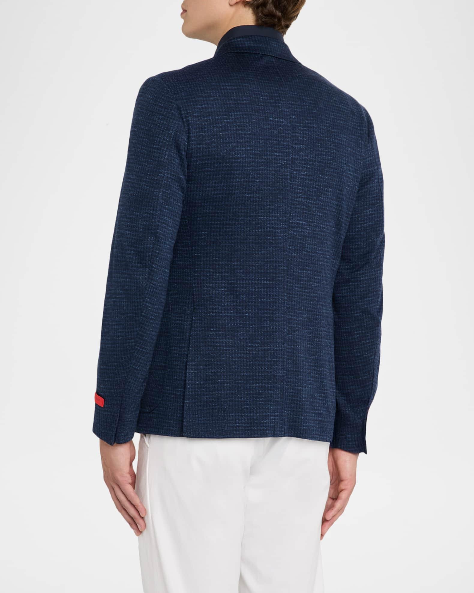 Men's Houndstooth Wool-Blend Jersey Blazer Product Image