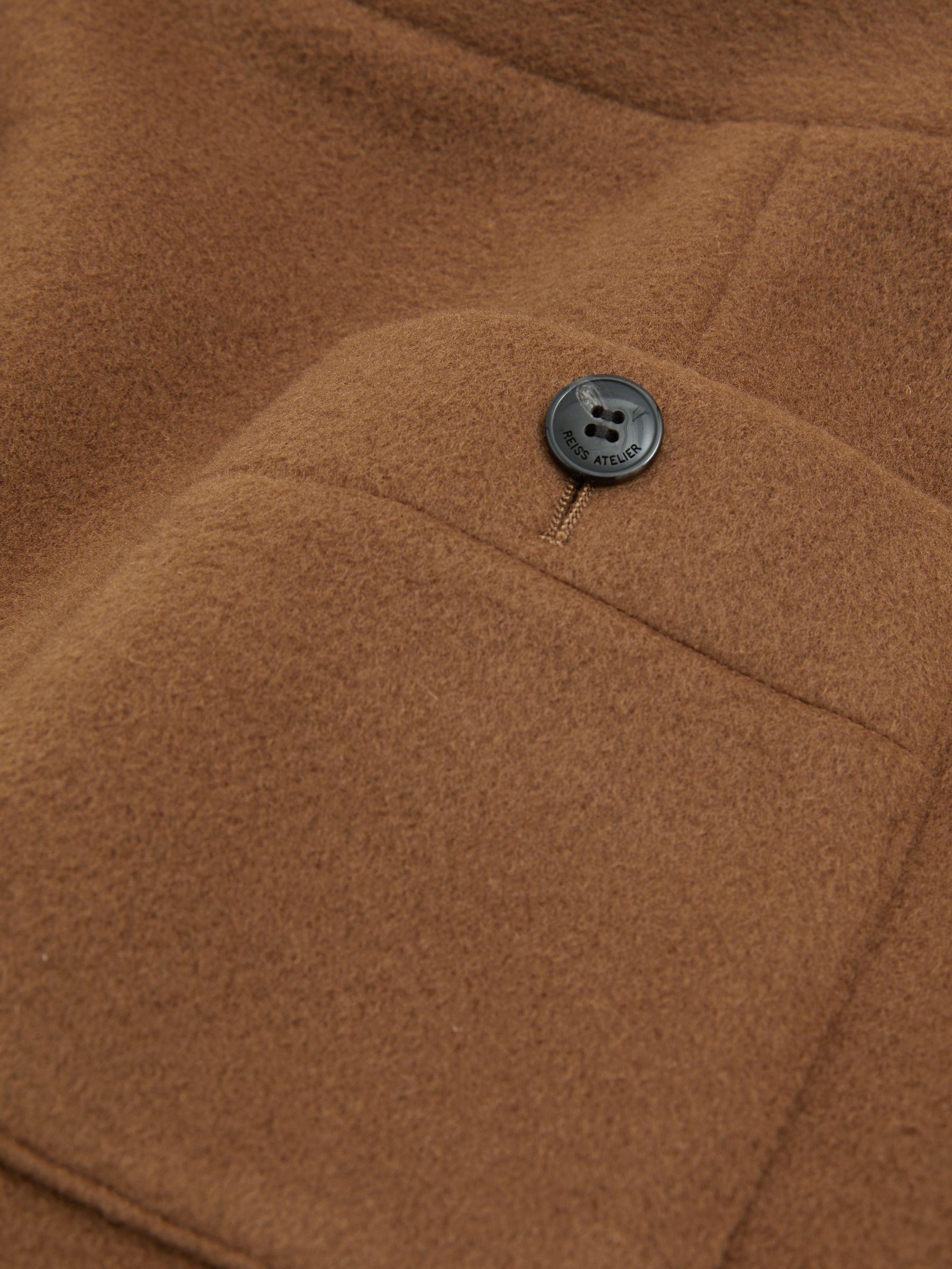Atelier Virgin Wool and Camel-Blend Suit Skirt in Camel Product Image