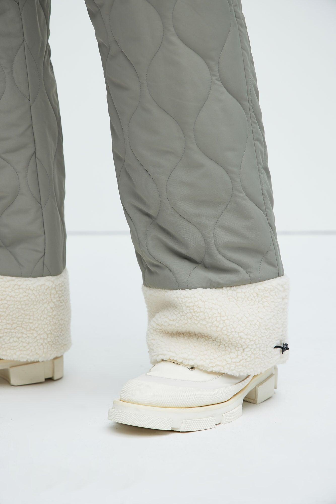 Shreddin' Slopes Straight Quilted Pants - Grey Product Image