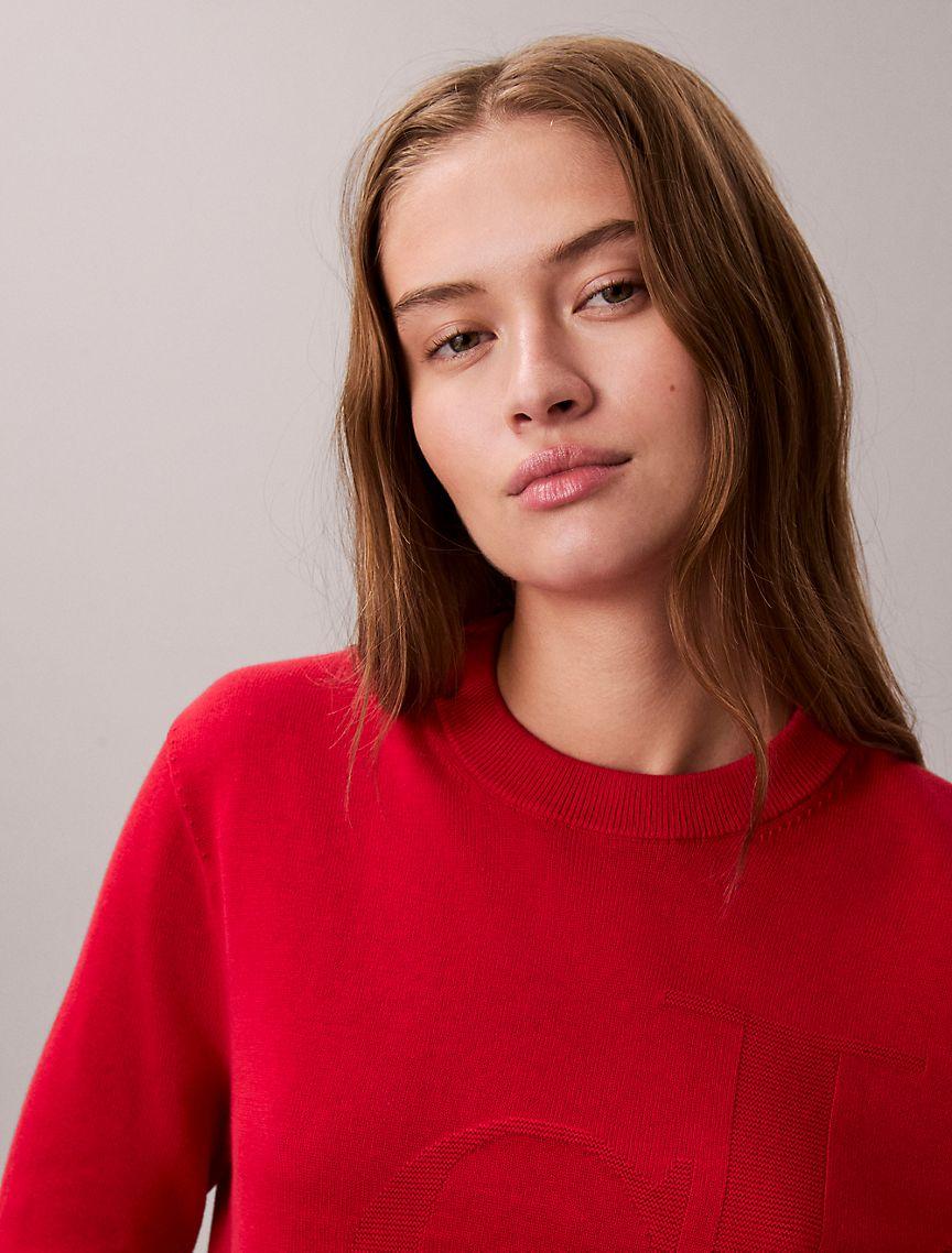 Smooth Cotton Monogram Sweater Product Image