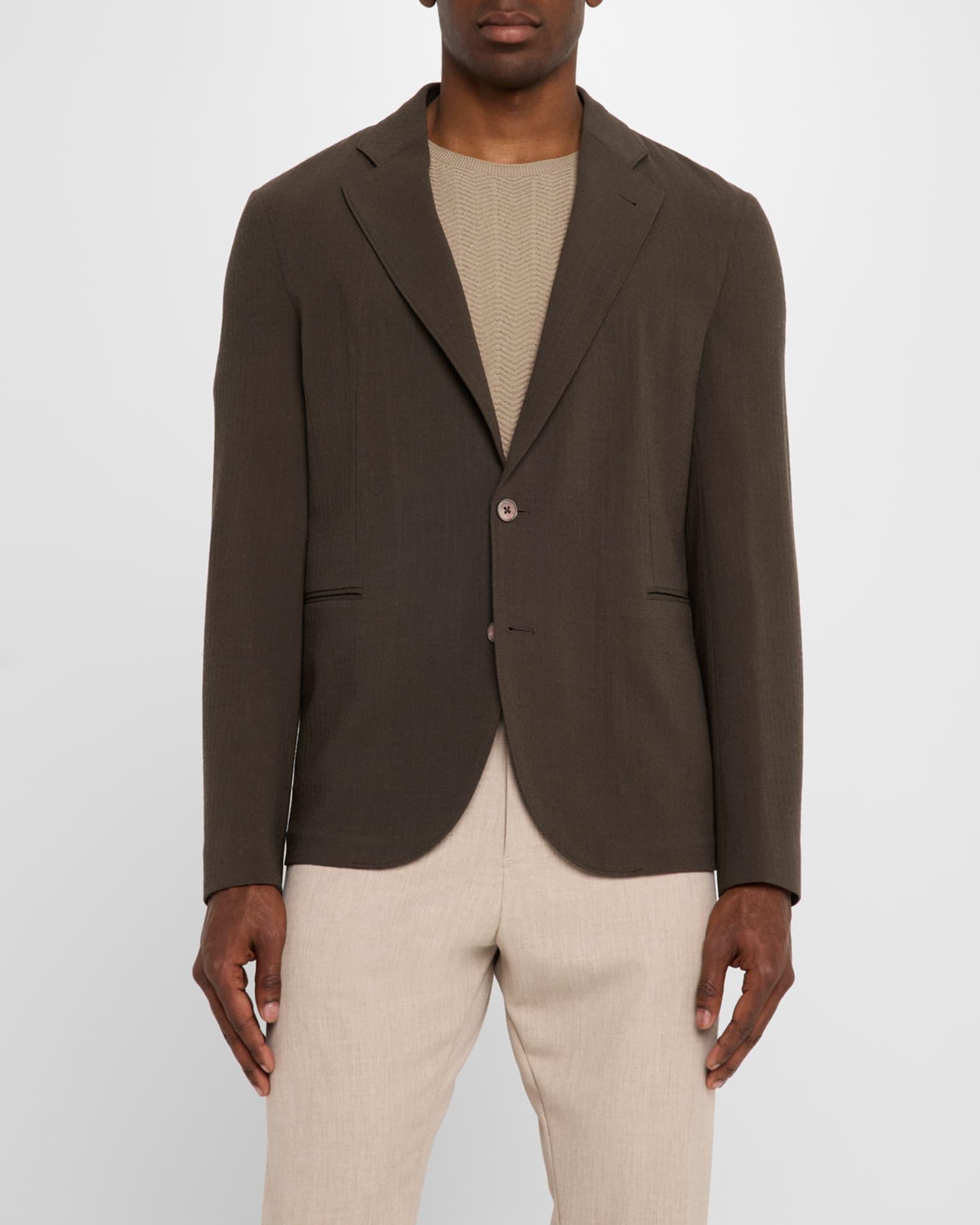 Men's Crepe Wool Single-Breasted Sport Coat Product Image