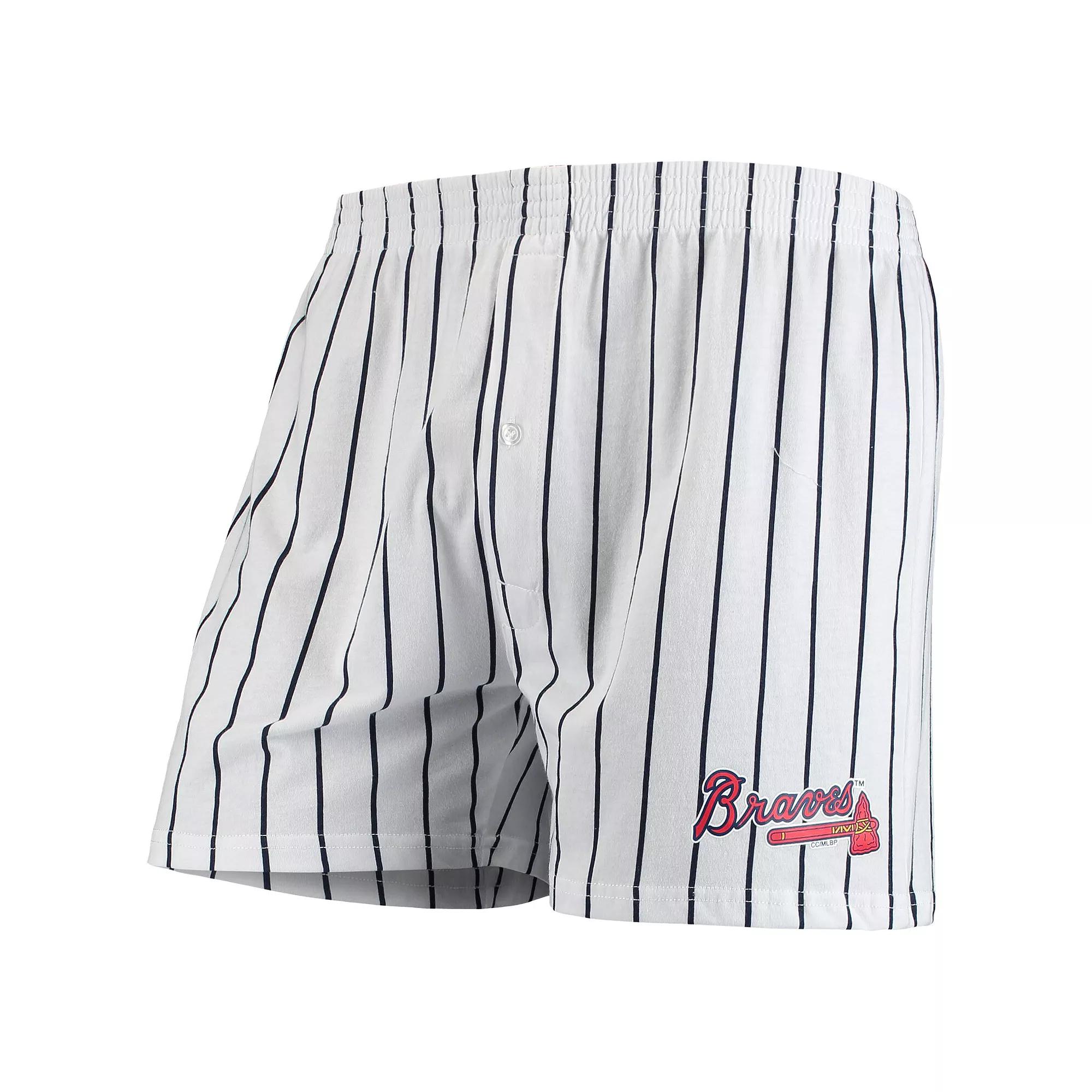 Men's Concepts Sport White Atlanta Braves Vigor Boxer Shorts,  Product Image
