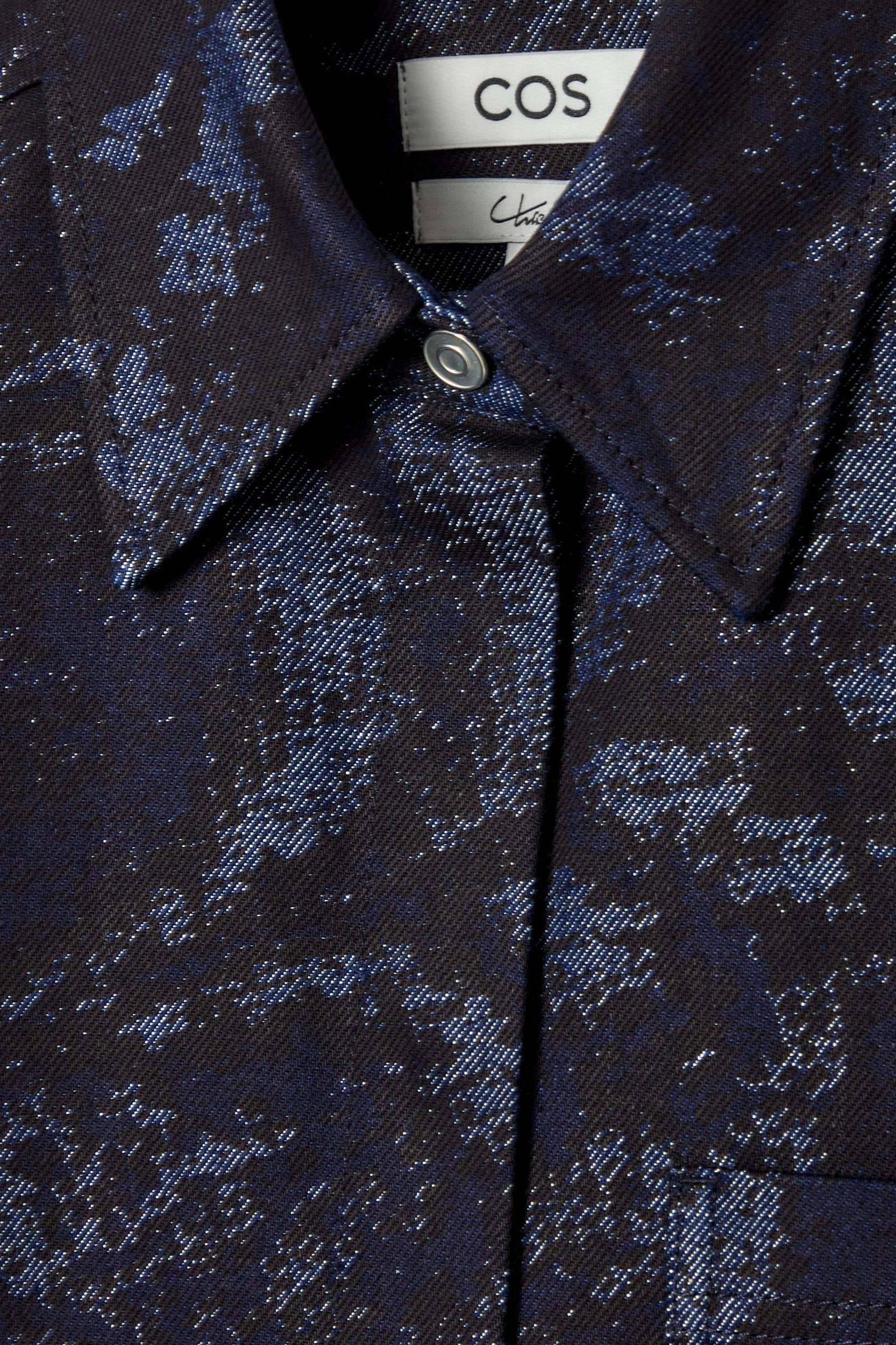 JACQUARD DENIM SHIRT DRESS Product Image