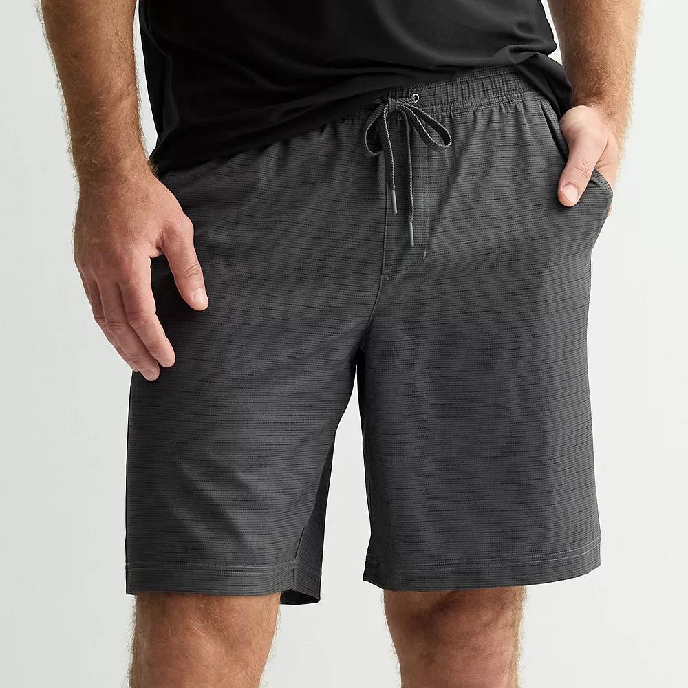 Men's FLX Dynamic Stretch Lined 9-inch Shorts, Size: Medium, Grey Stripe Product Image