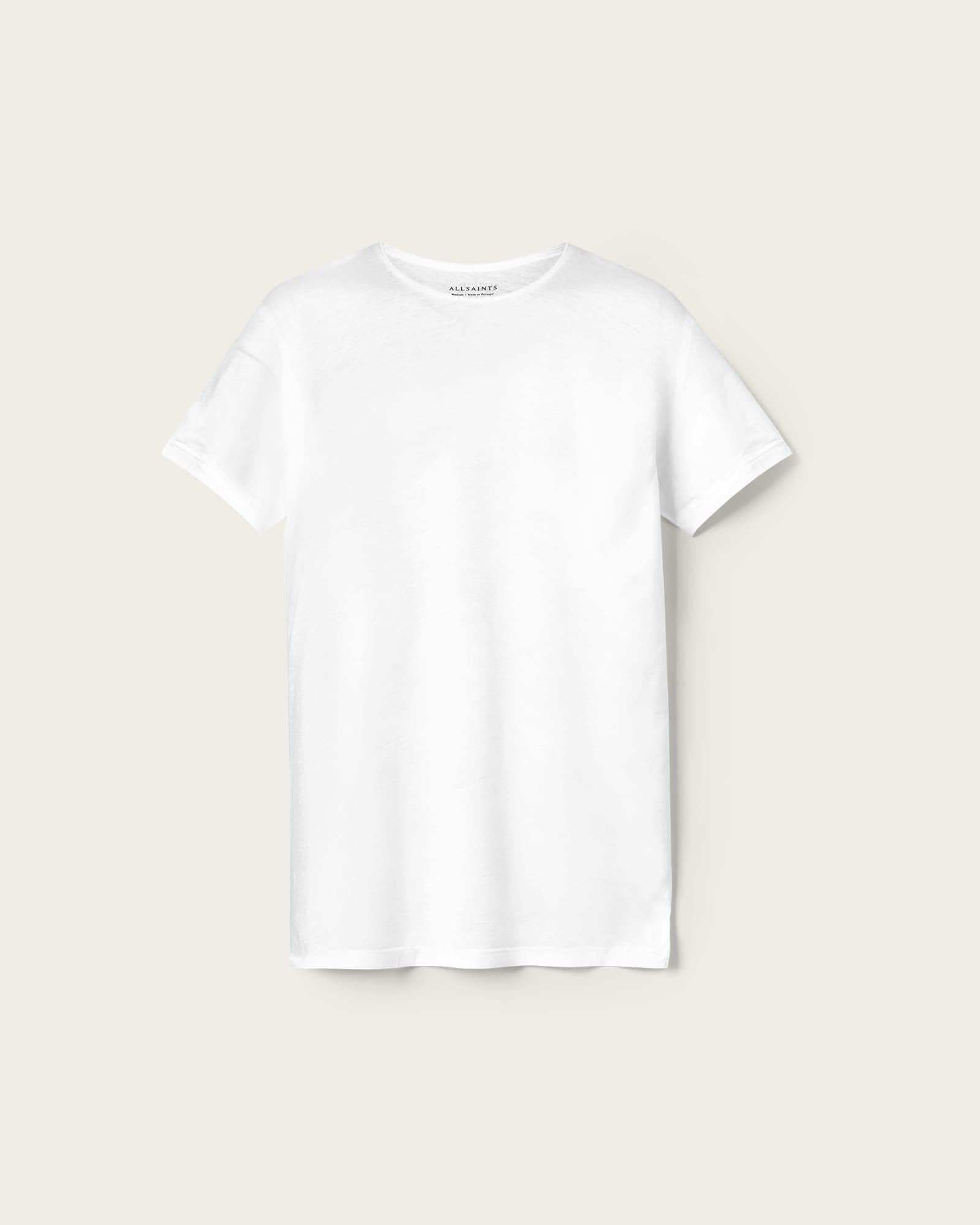 Figure Crew Neck Raw Edge T-Shirt Optic White | ALLSAINTS US Product Image