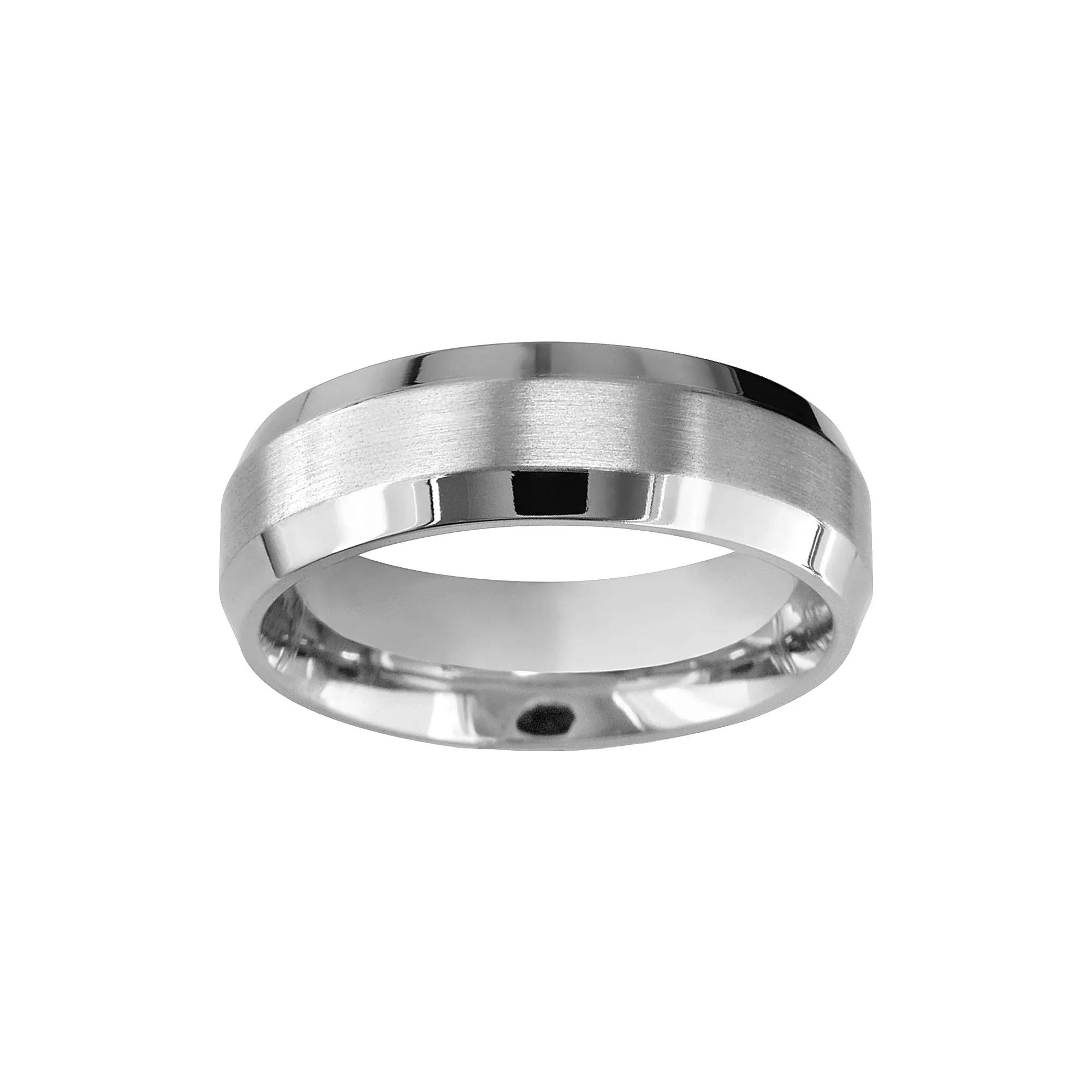 Boston Bay Diamonds Titanium Beveled Wedding Band - Men, Men's, Size: 12, Grey Product Image