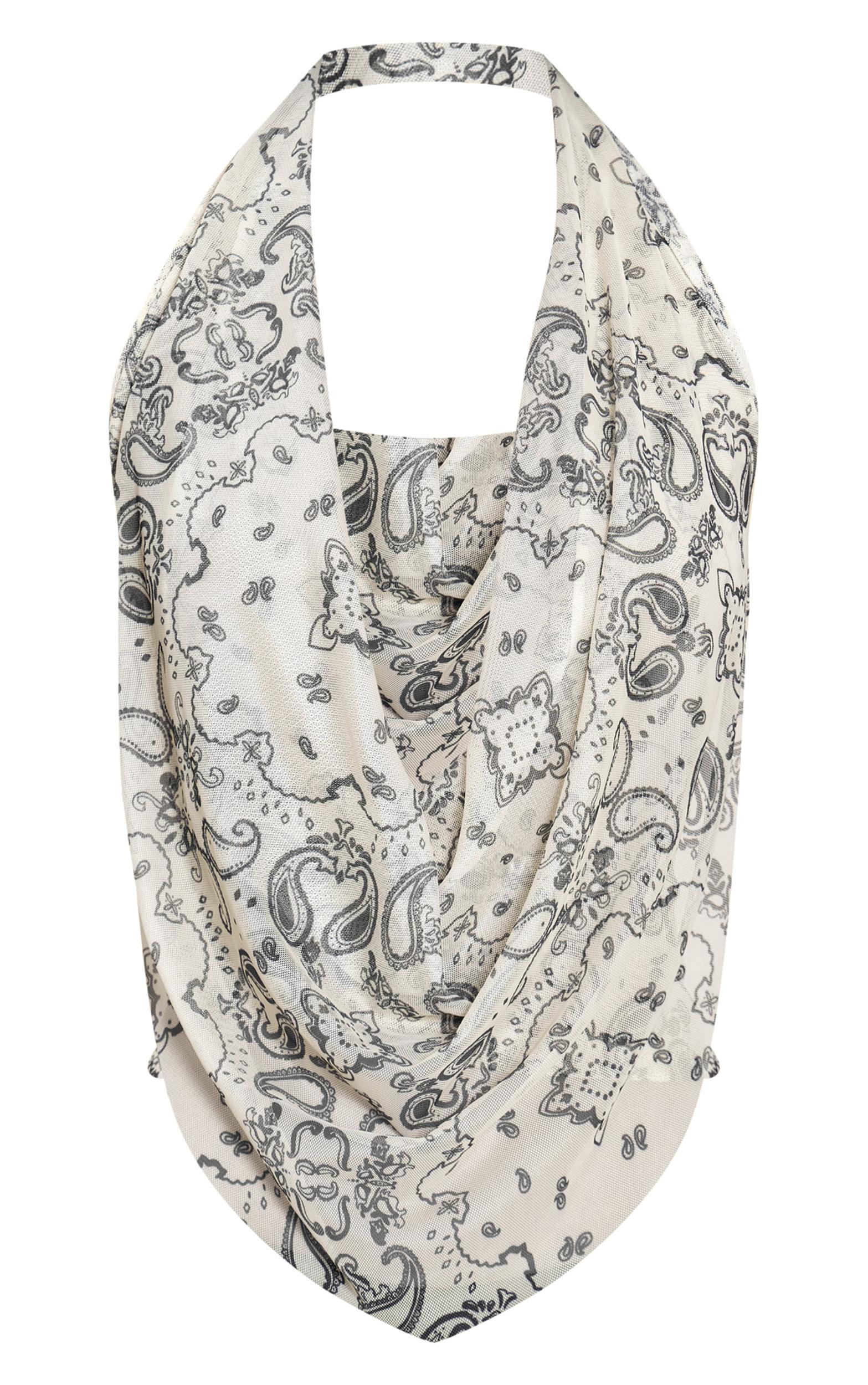 Stone Bandana Printed Halter Neck Top Product Image